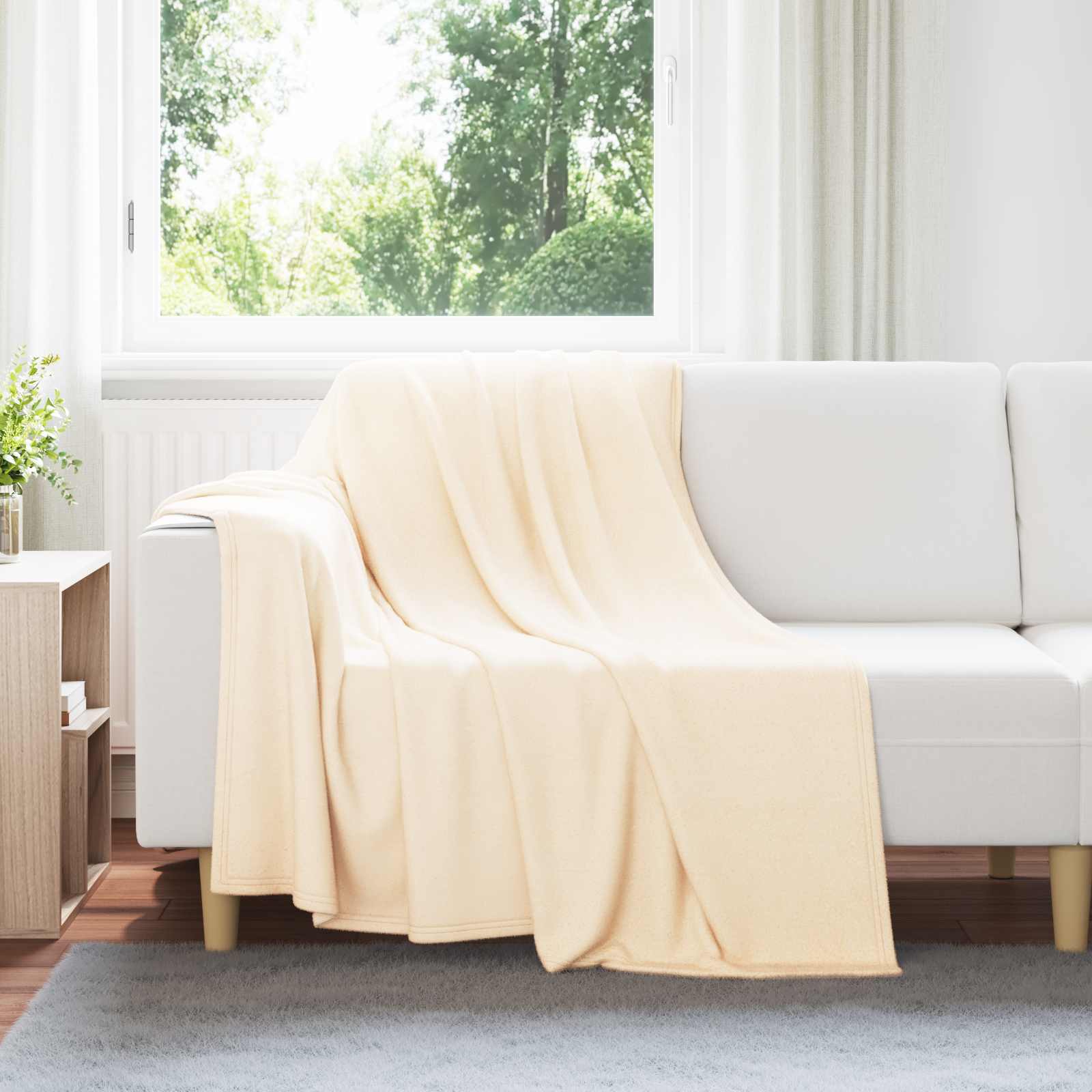 Coperta Crema 200 x 150 cm 0.42 kg Panno