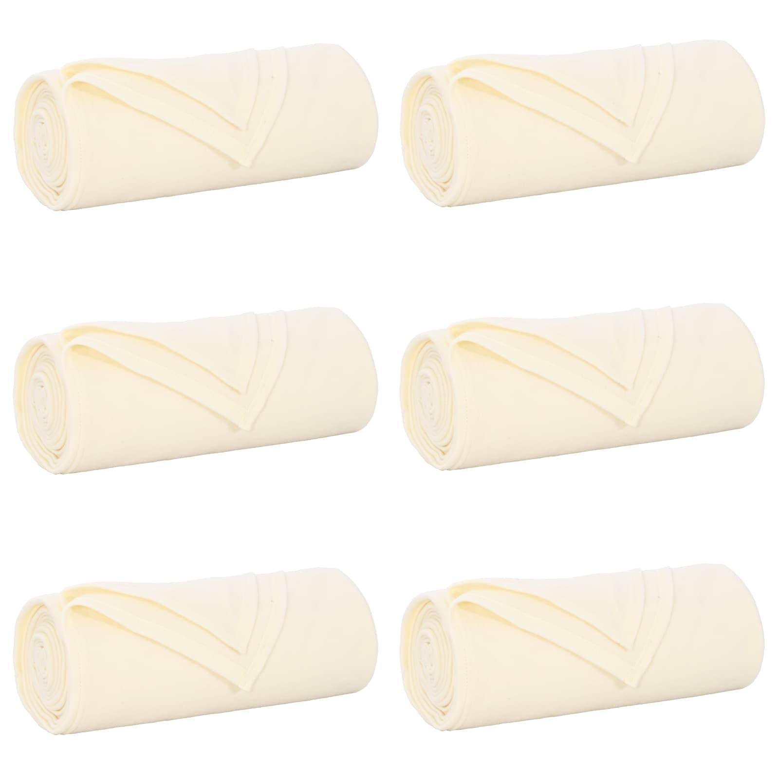 Coperte da Pile 6 pz Crema 240 x 220 cm 4.28 kg Panno
