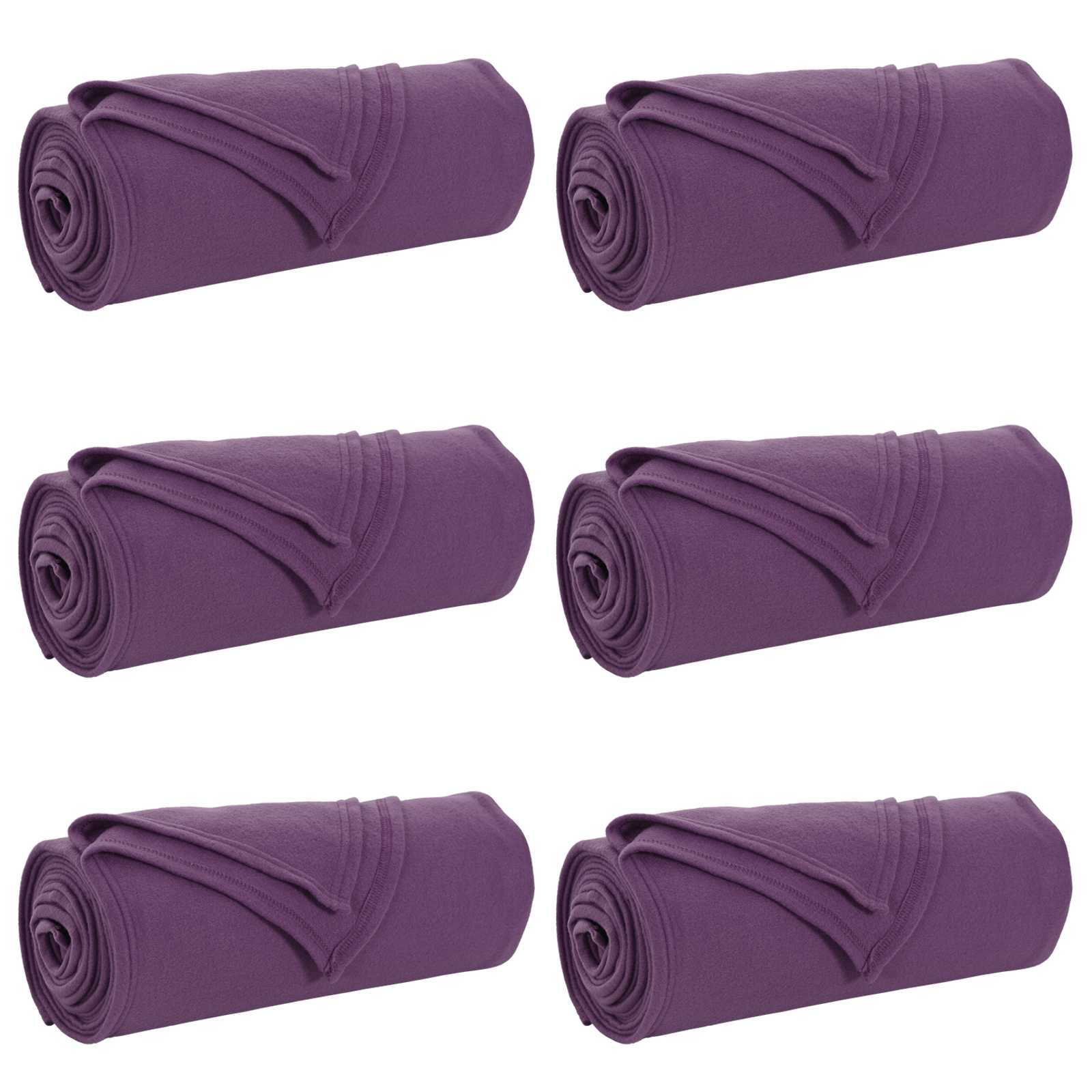 Coperte da Pile 6 pz Viola 240 x 220 cm 4.28 kg Panno