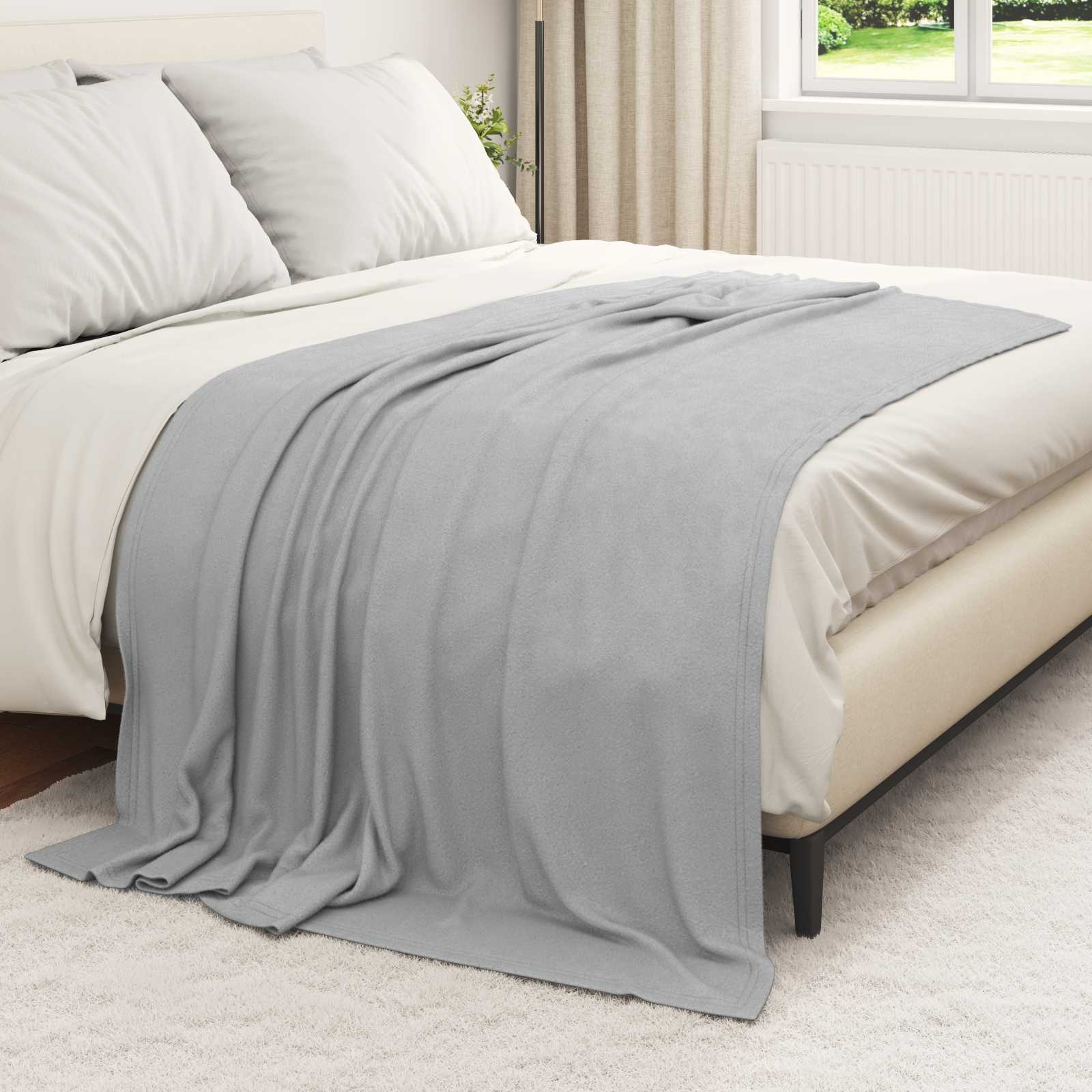 Coperte da Pile 24 pz Grigio 200 x 150 cm 10.41 kg Panno