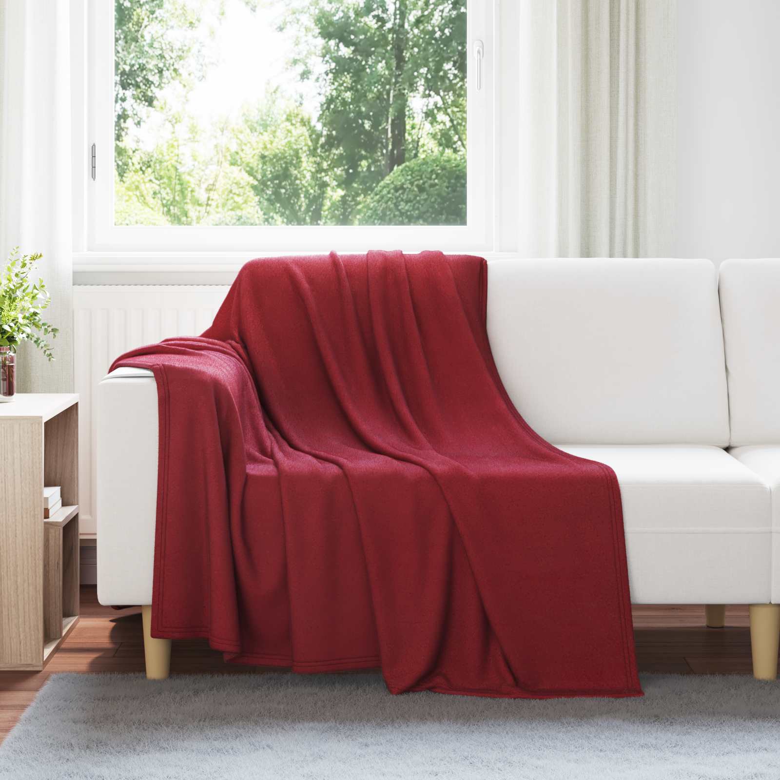 Coperte da Pile 24 pz Rosso Bordeaux 200 x 150 cm 10.08 kg