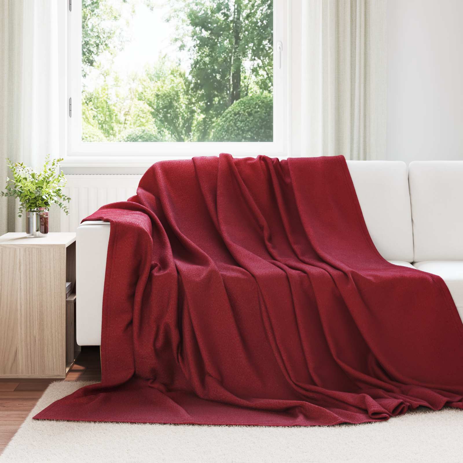 Coperte da Pile 24 pz Rosso Bordeaux 240 x 220 cm 17.62 kg
