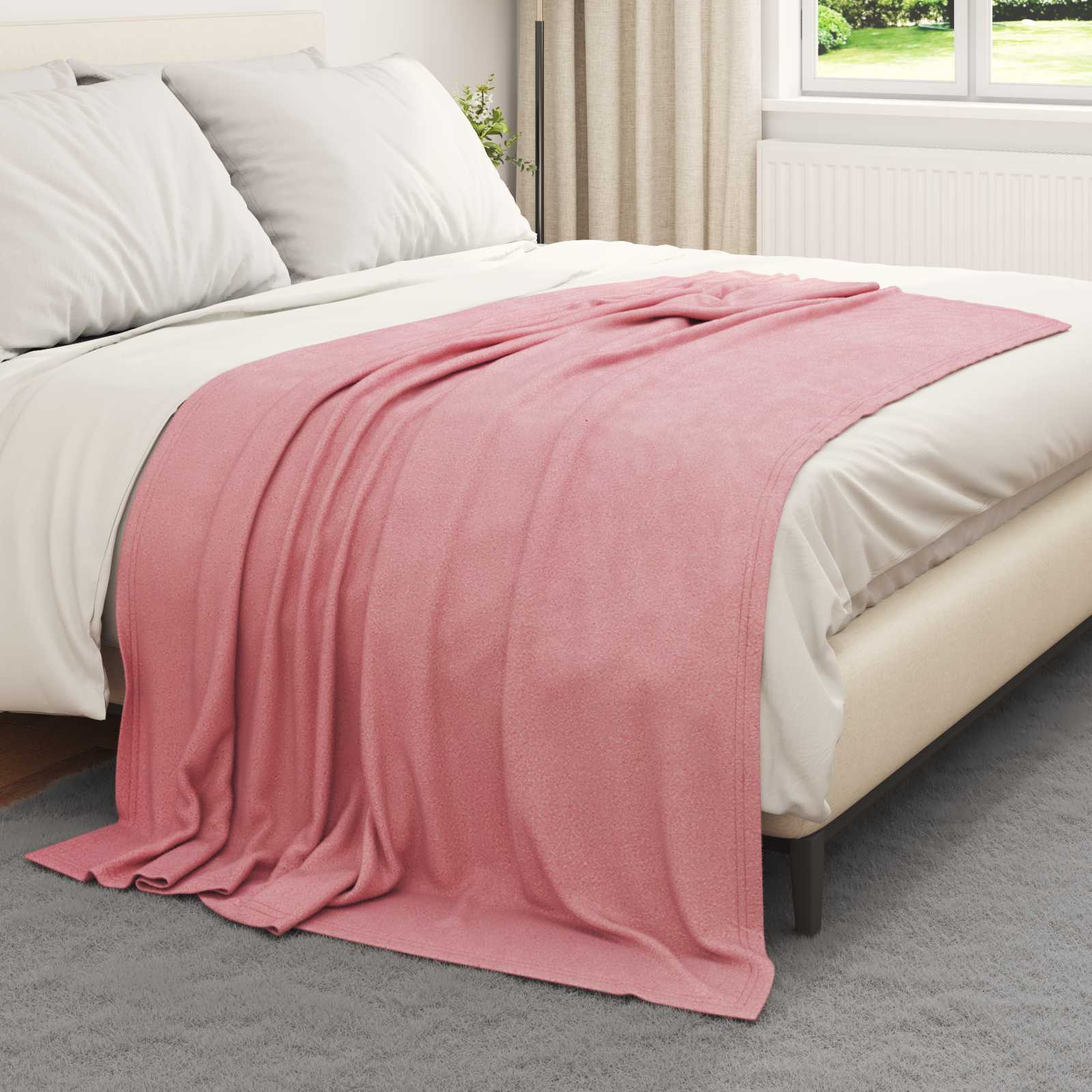 Coperte da Pile 24 pz Rosa 200 x 150 cm 10.41 kg Panno