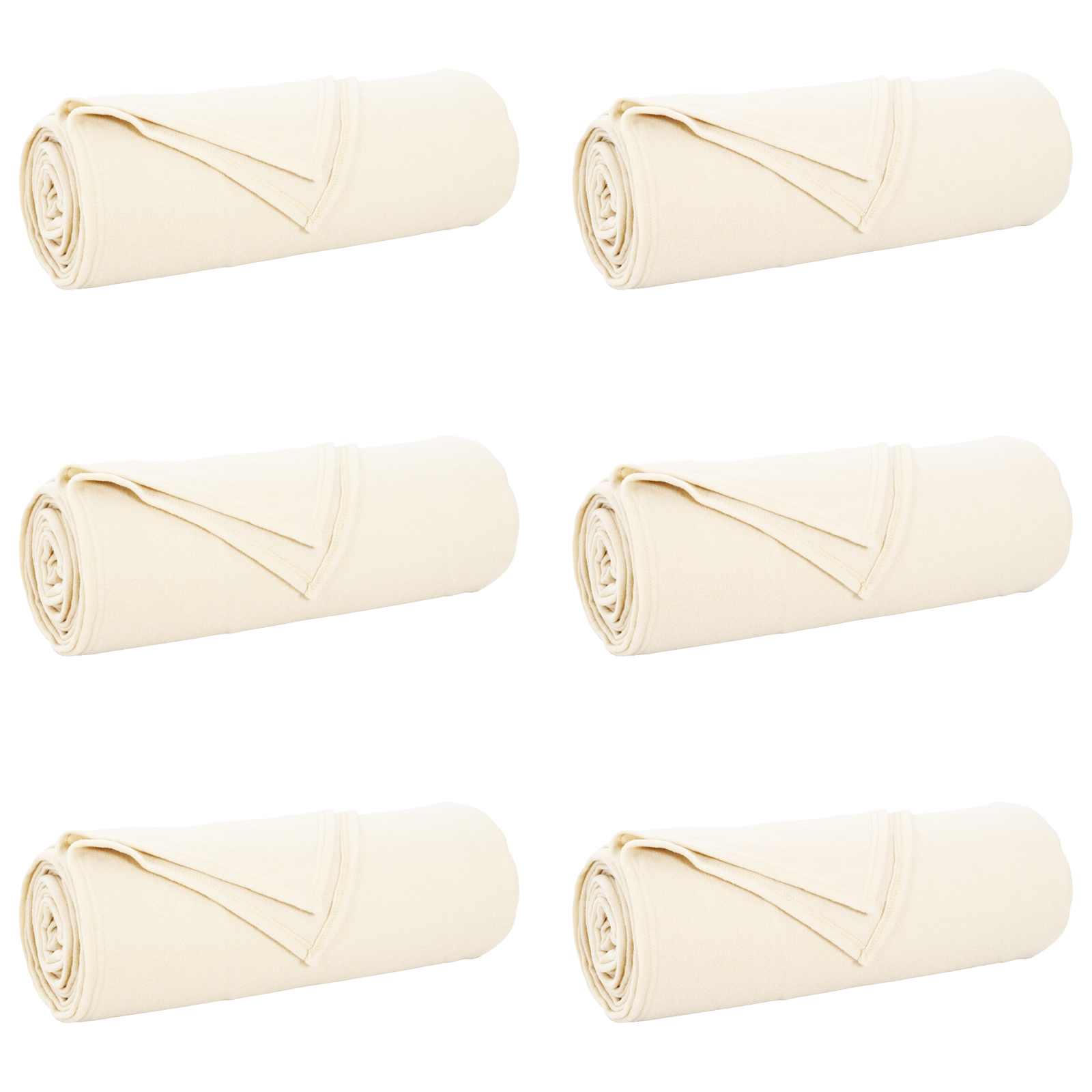 Coperte da Pile 6 pz Crema 280 x 210 cm 4.85 kg Panno