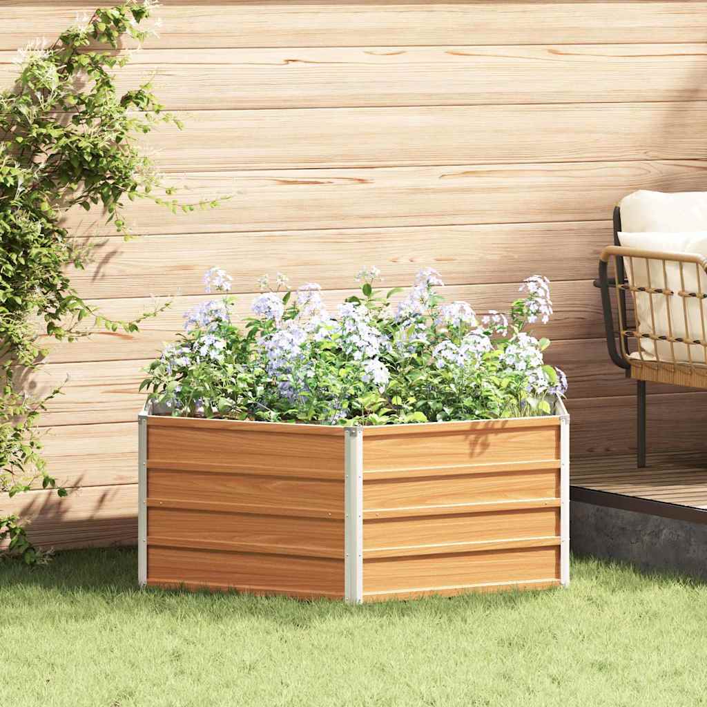 Letto rialzato da giardino Aspetto legno 129 x 129 x 45 cm