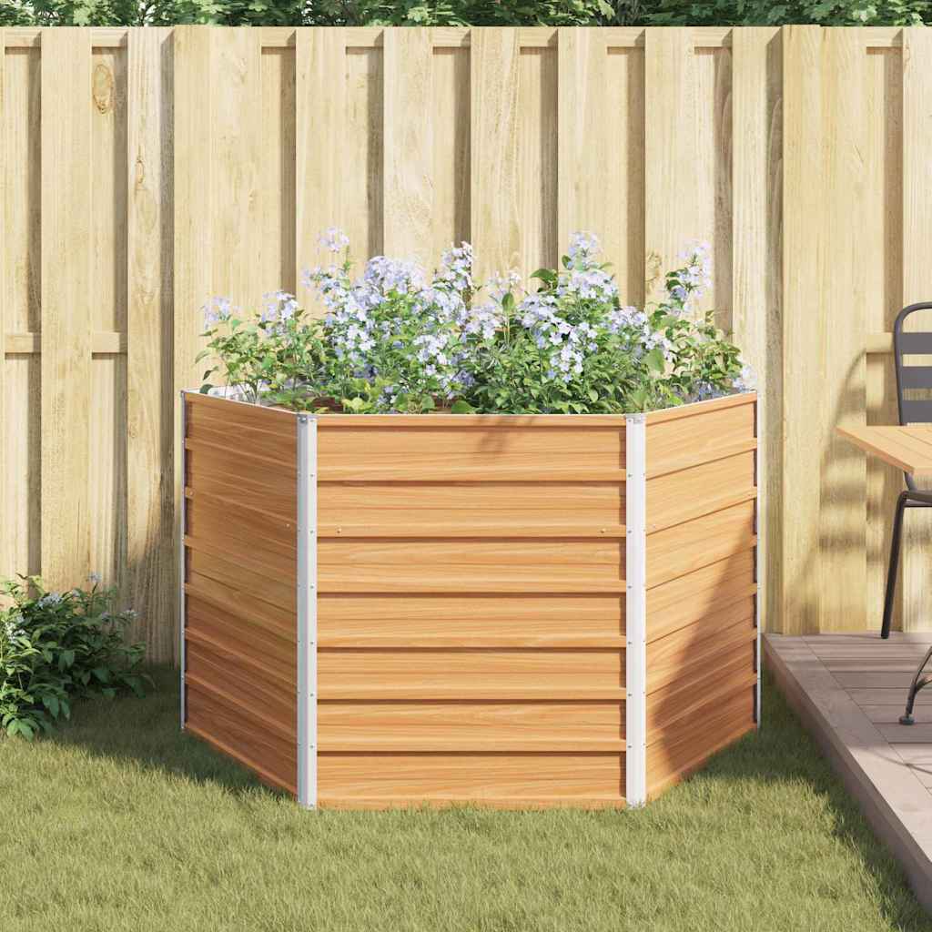 Letto rialzato da giardino Marrone Chiaro 129 x 129 x 77 cm