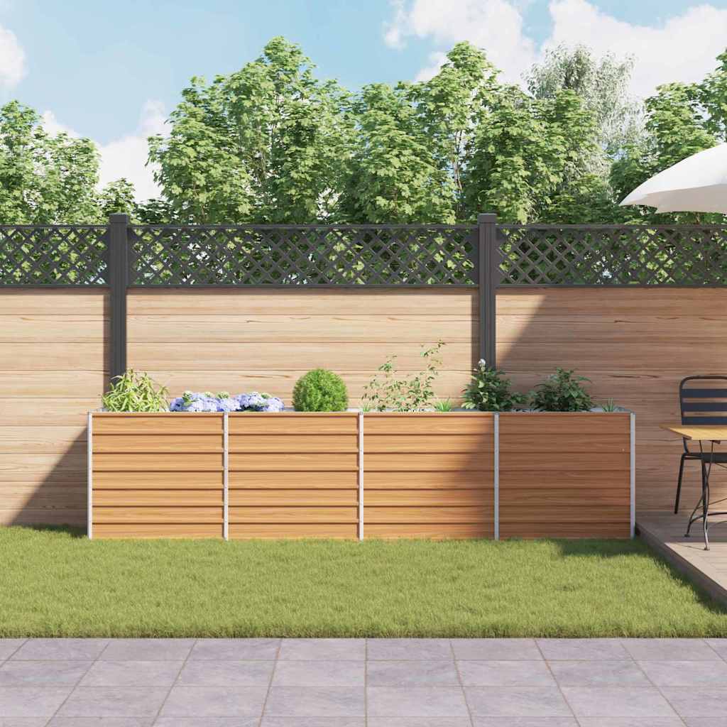Letto rialzato da giardino Marrone Chiaro 320 x 40 x 77 cm