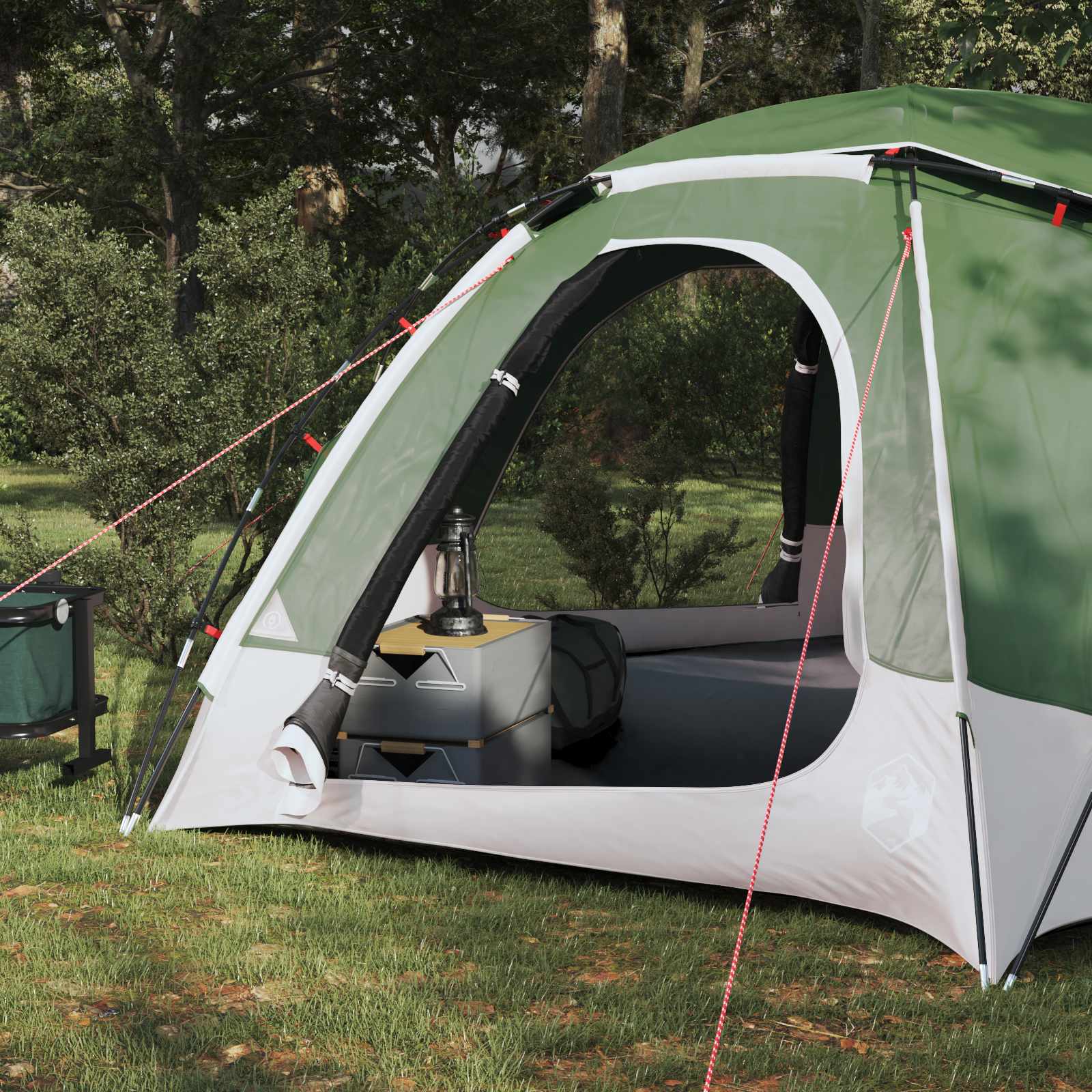 Tenda a cupola con tetto rimovibile 4 persona Verde