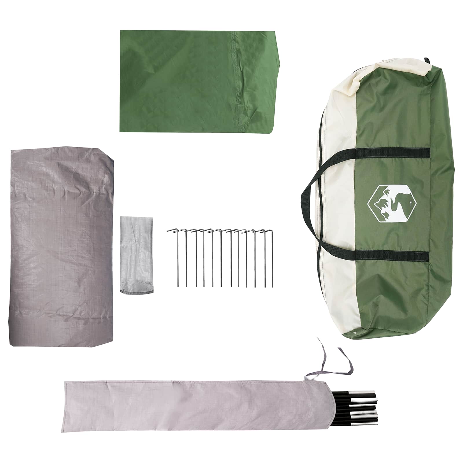 Tenda a cupola con tetto rimovibile 4 persona Verde