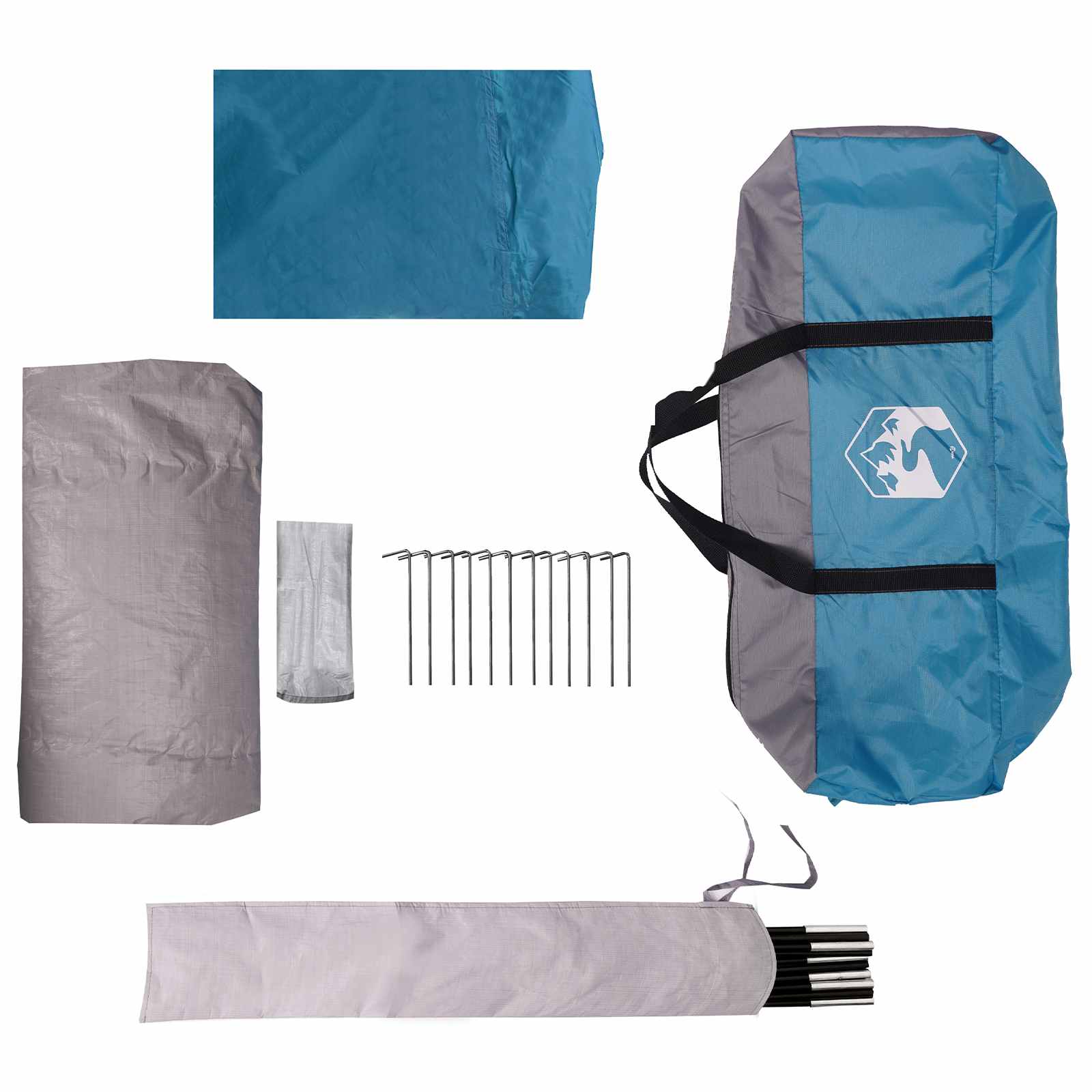 Tenda a cupola con tetto rimovibile 4 persona Blu