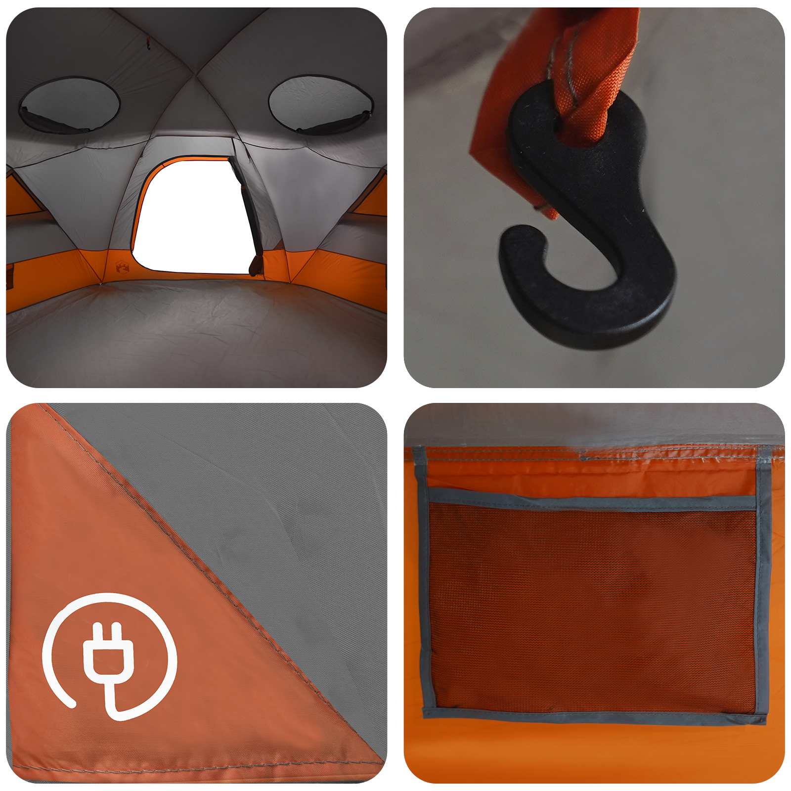 Tenda a cupola con tetto rimovibile 4 persona