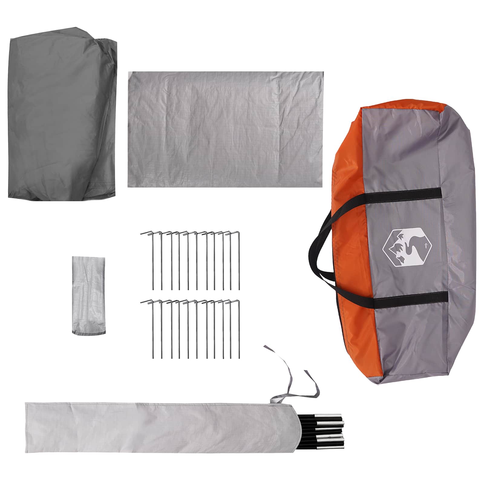 Tenda a tunnel Grigio e arancione 520 x 260 x 175 cm