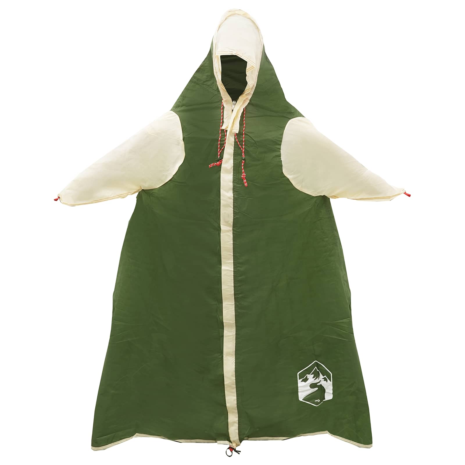 Poncho da pioggia 2-in-1 con cappuccio Verde 262 x 126 x 130 cm