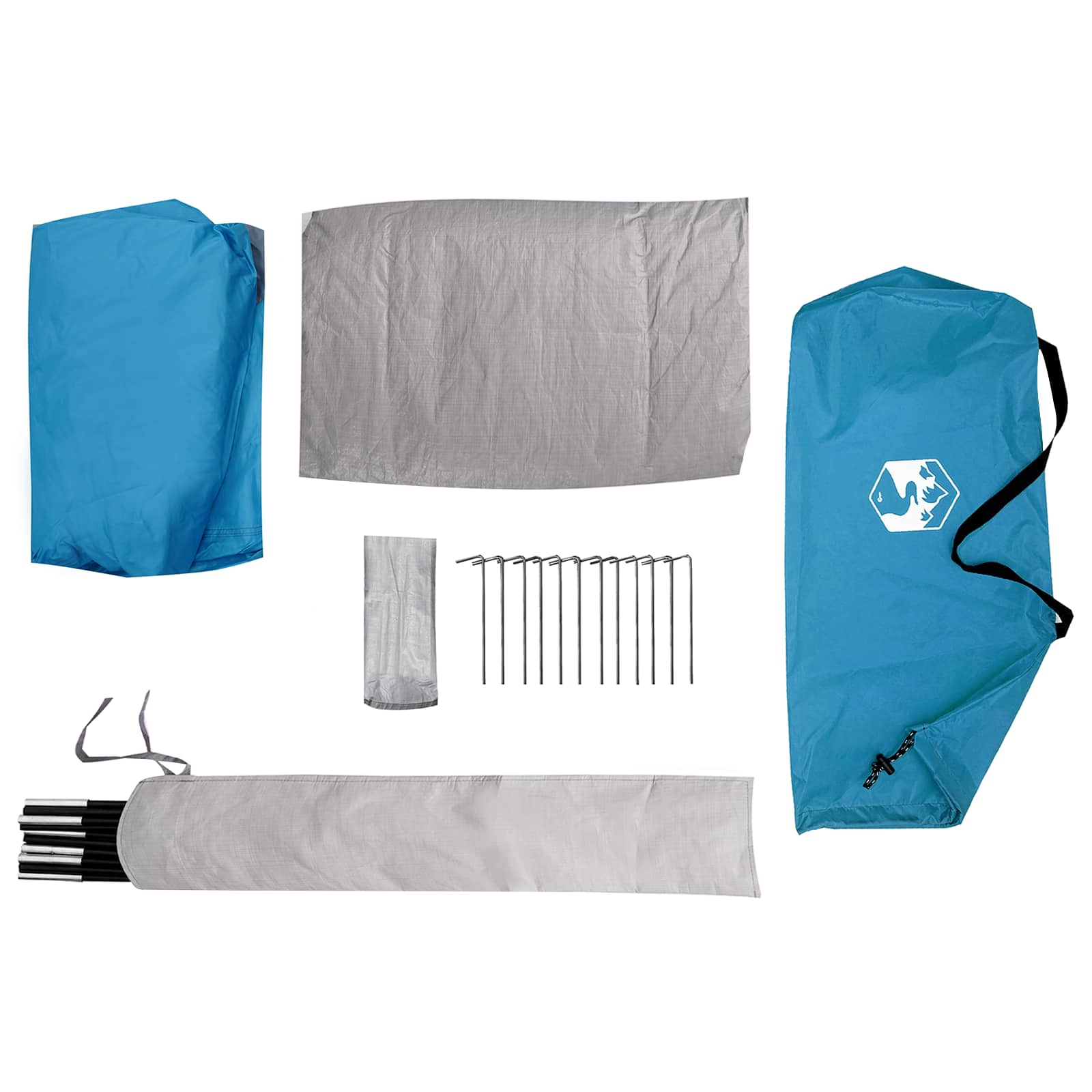 Tenda da backpacking Blu 222 x 85 x 125 cm