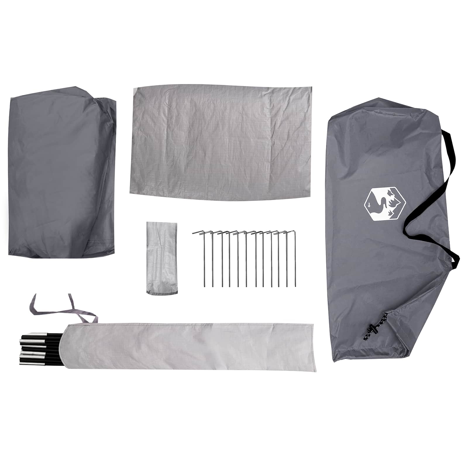 Tenda da backpacking Grigio e arancione 222 x 85 x 125 cm