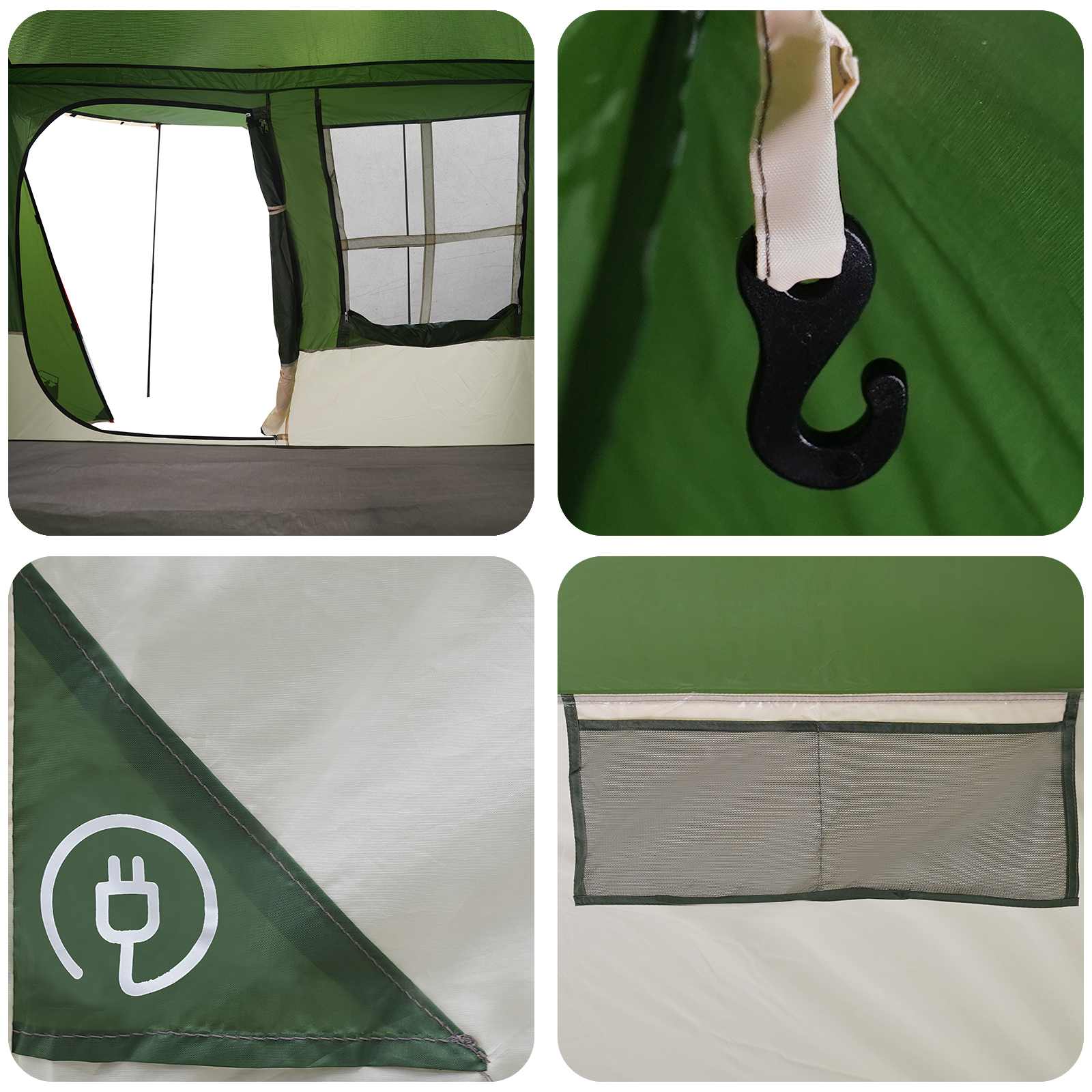 Tenda a tunnel Verde 275 x 240 x 200 cm