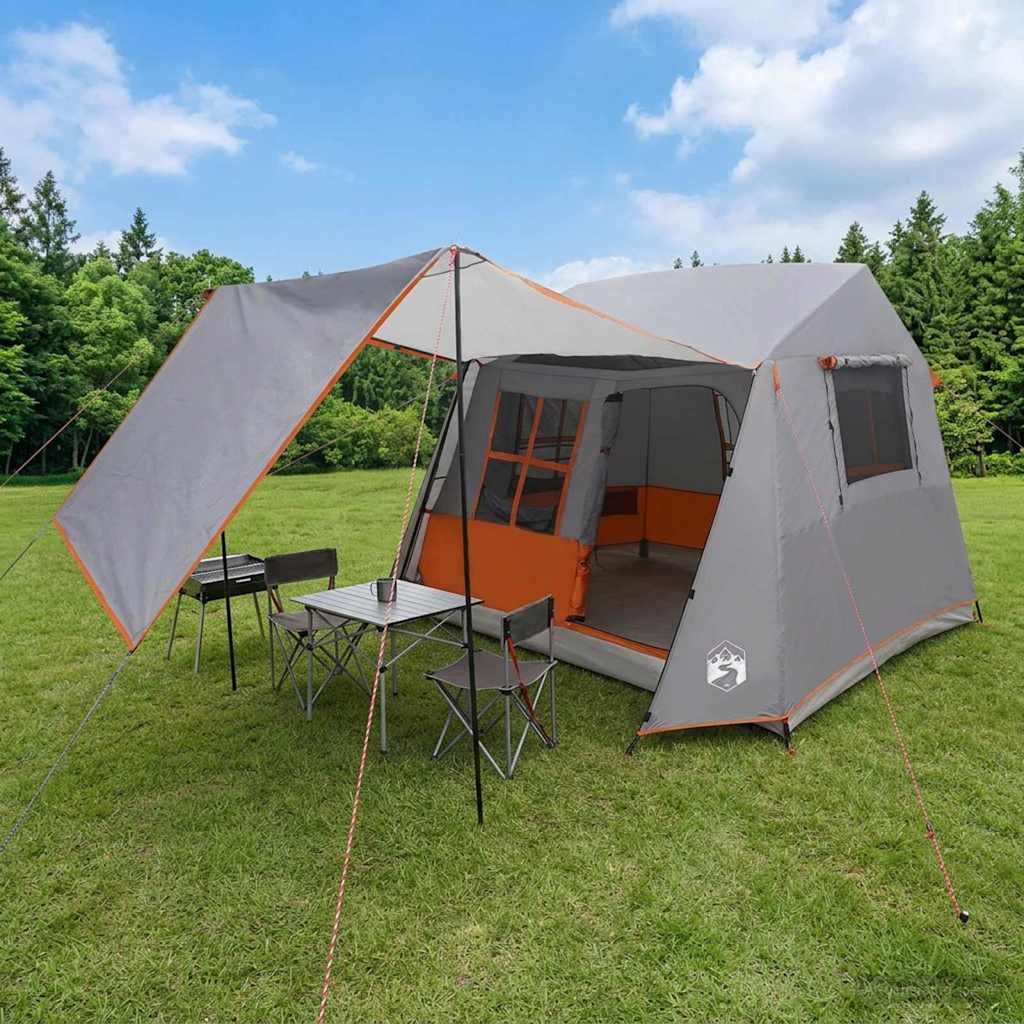 Tenda a tunnel Grigio e arancione 275 x 240 x 200 cm