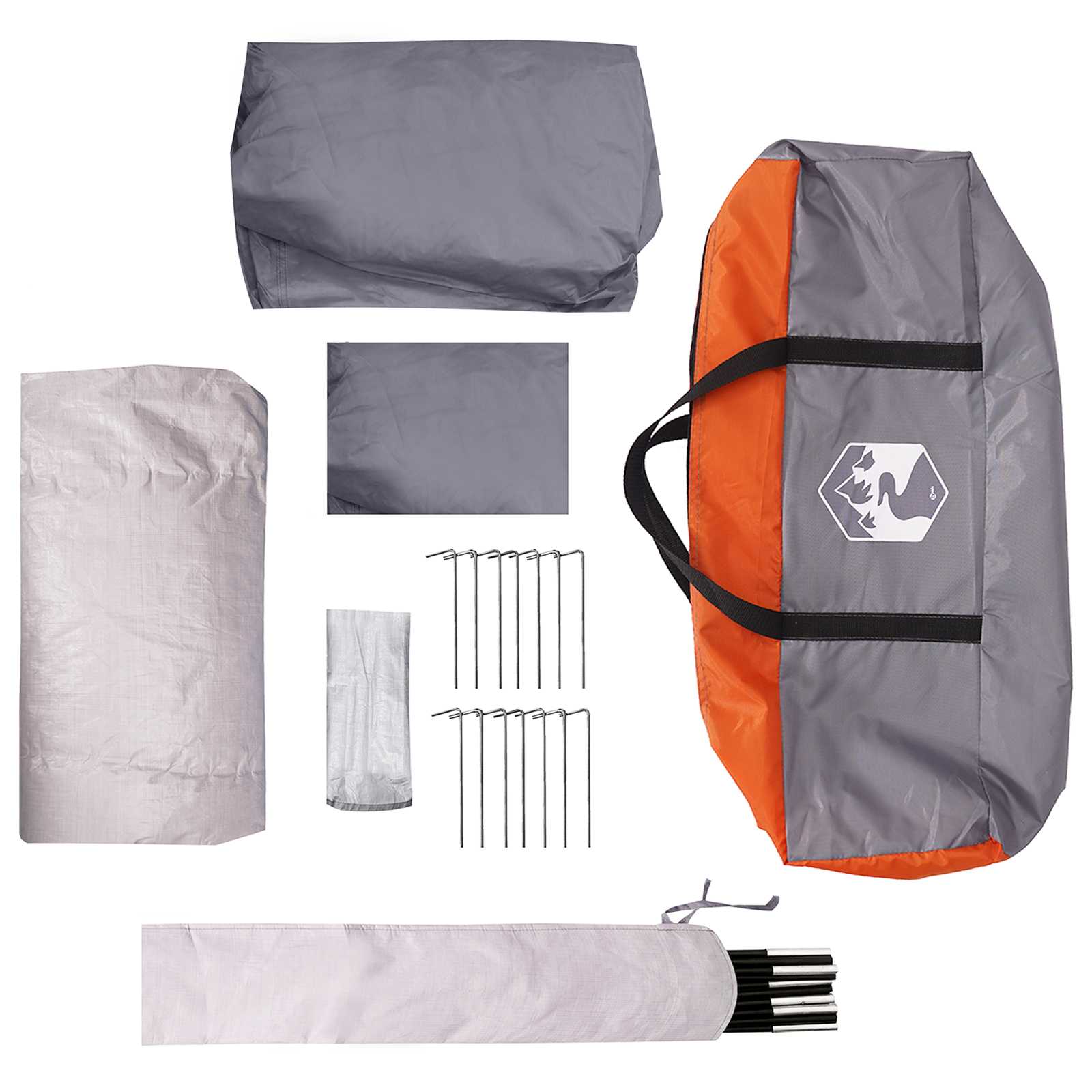 Tenda a tunnel Grigio e arancione 275 x 240 x 200 cm