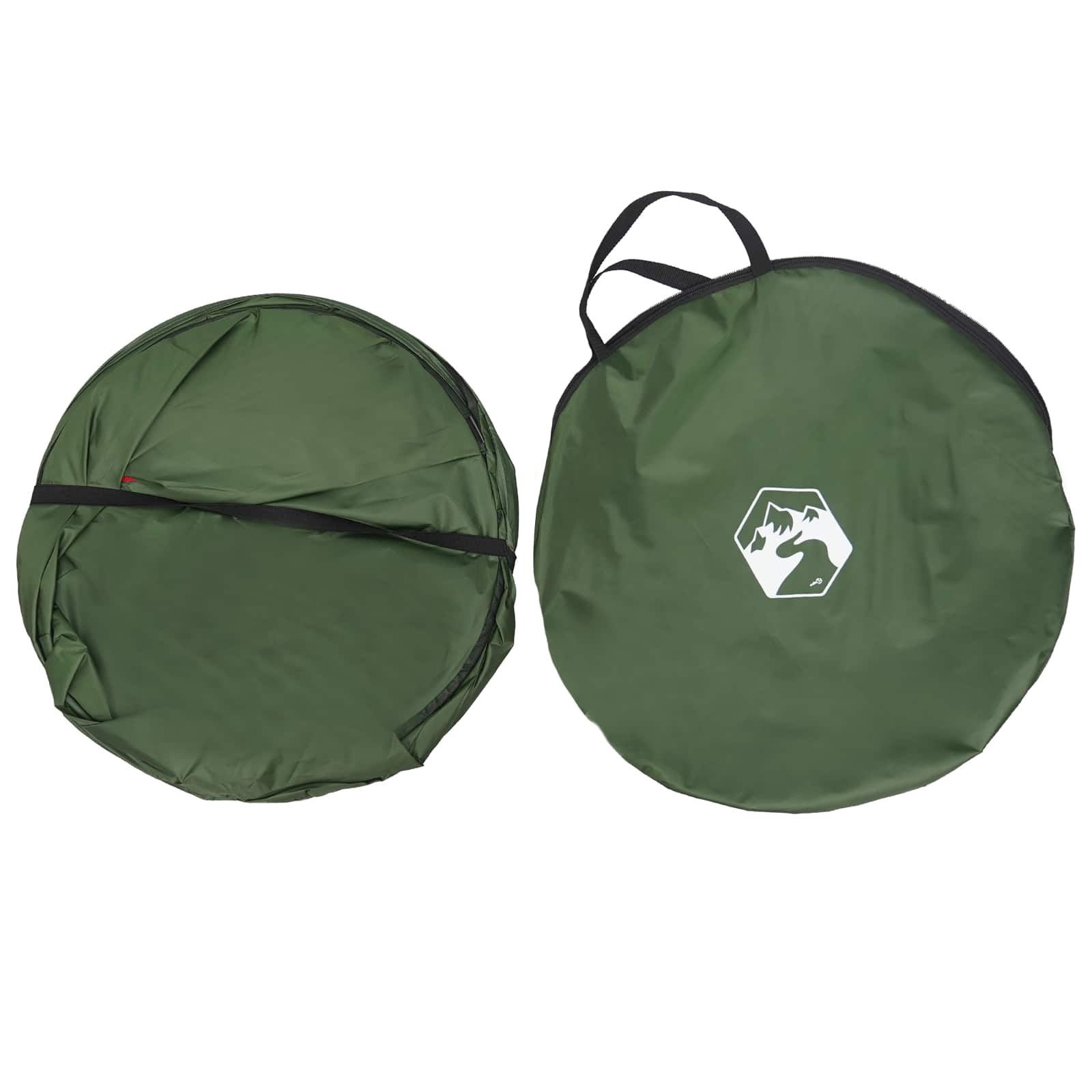 Tenda per toilet pop-up con corda sospesa Verde 97 x 126 cm