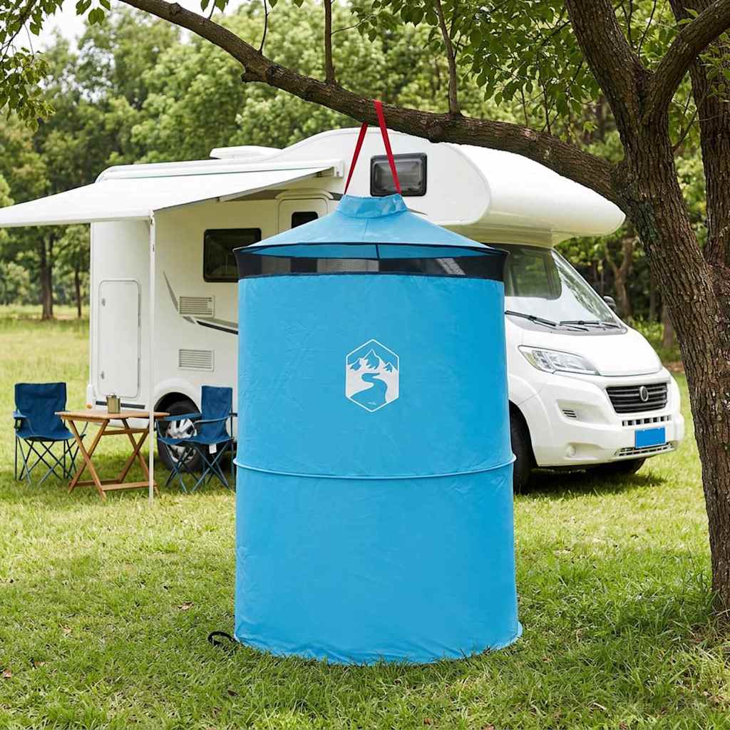 Tenda per toilet pop-up con corda sospesa Blu 97 x 126 cm