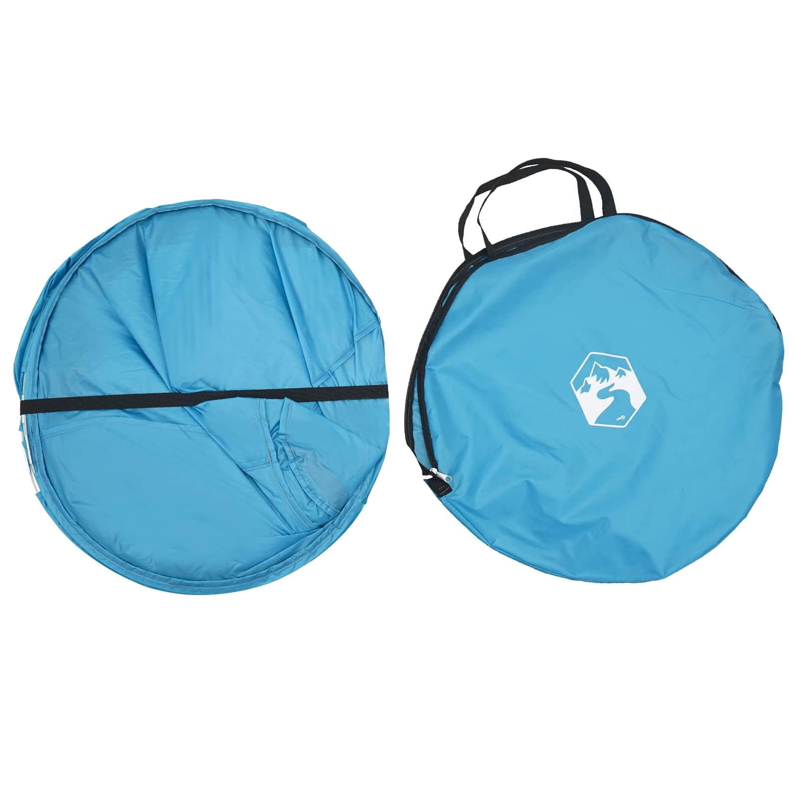 Tenda per toilet pop-up con corda sospesa Blu 97 x 126 cm