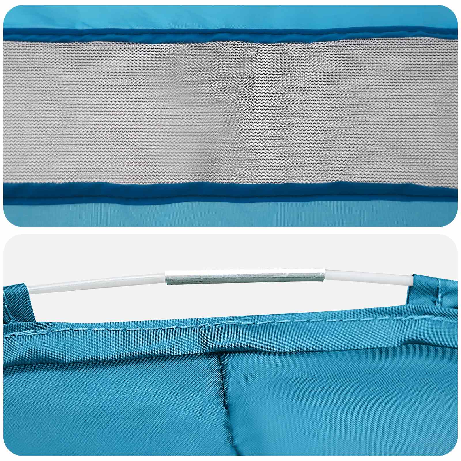 Tenda per toilet pop-up con corda sospesa Blu 97 x 126 cm