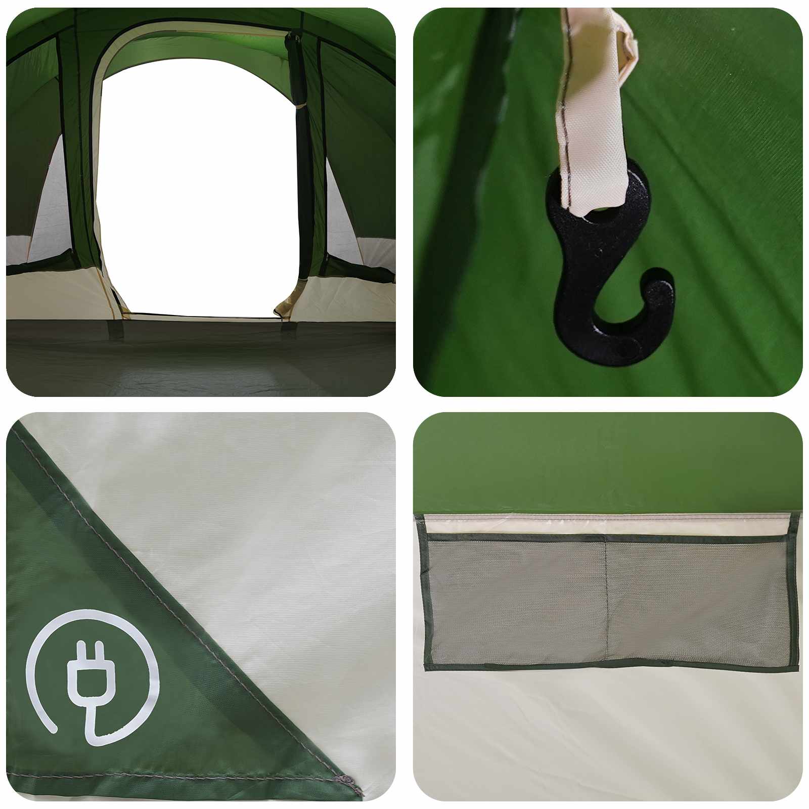 Tenda a tunnel Verde 560 x 395 x 212 cm