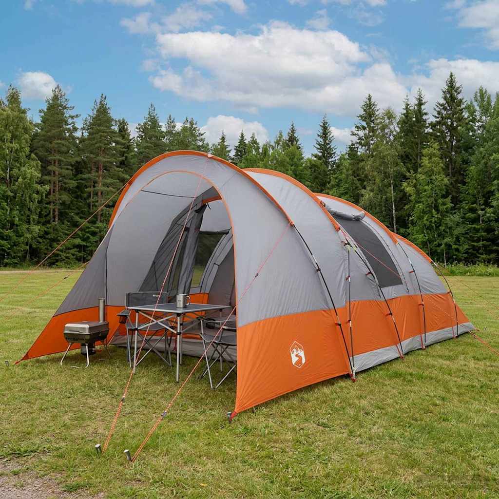 Tenda a tunnel Grigio e arancione 560 x 395 x 212 cm
