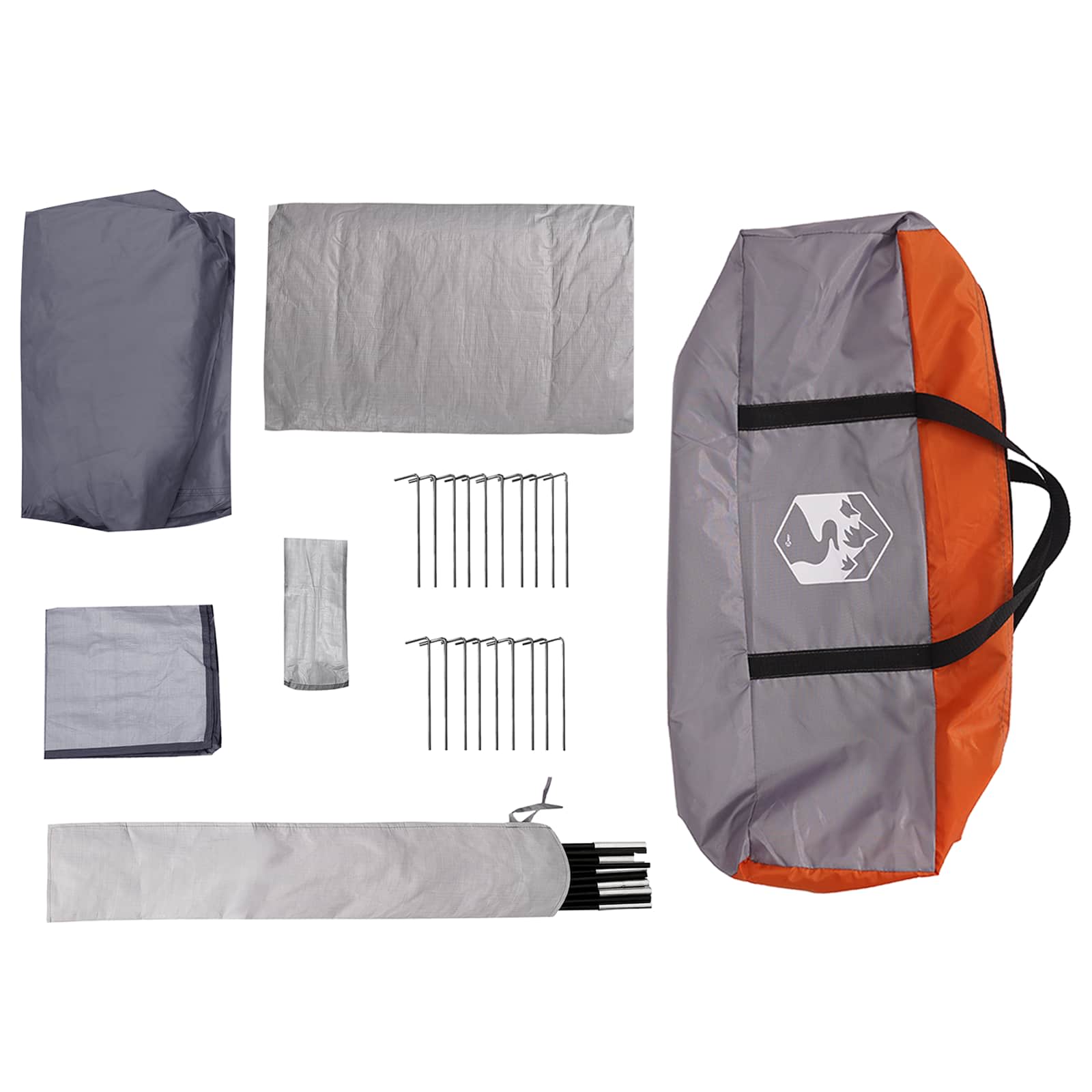 Tenda a tunnel Grigio e arancione 390 x 215 x 152 cm