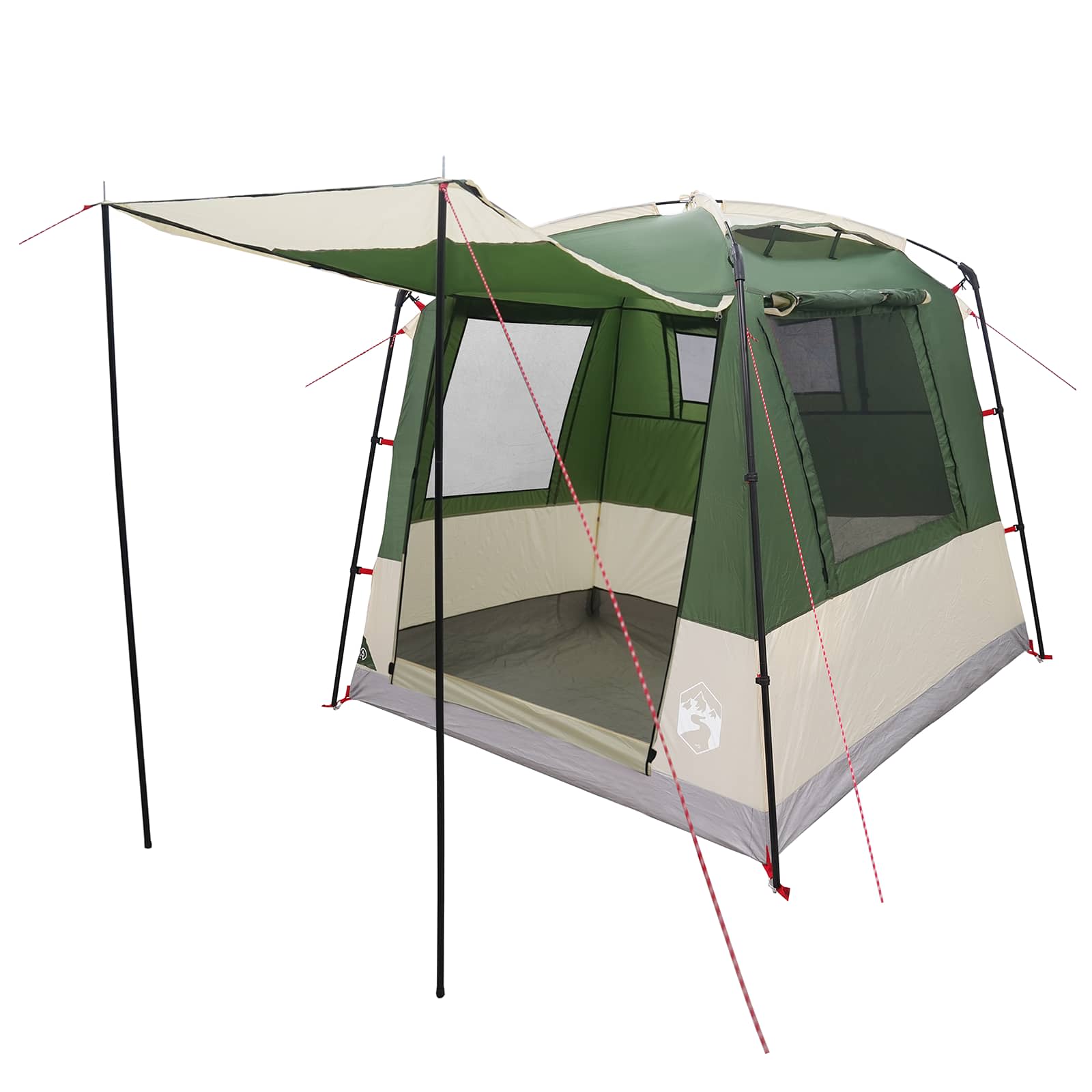 Tenda Party 4 persona Verde Poliestere 185T con rivestimento PU