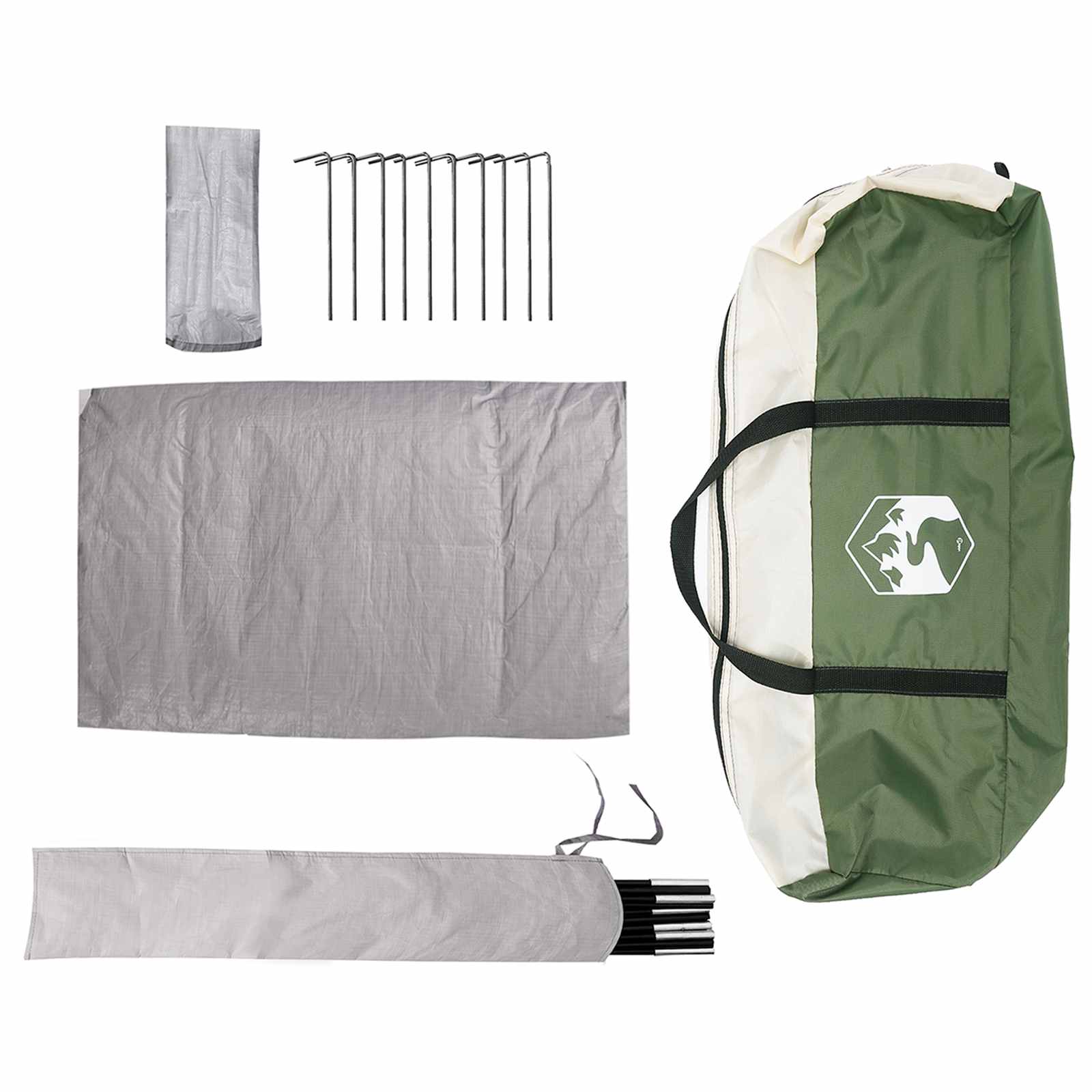 Tenda Party 4 persona Verde Poliestere 185T con rivestimento PU