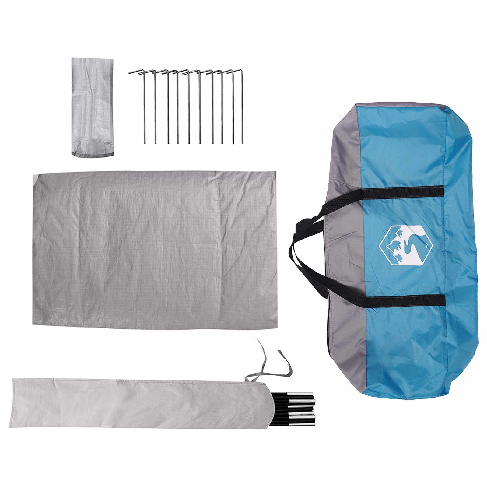 Tenda Party 4 persona Blu Poliestere 185T con rivestimento PU