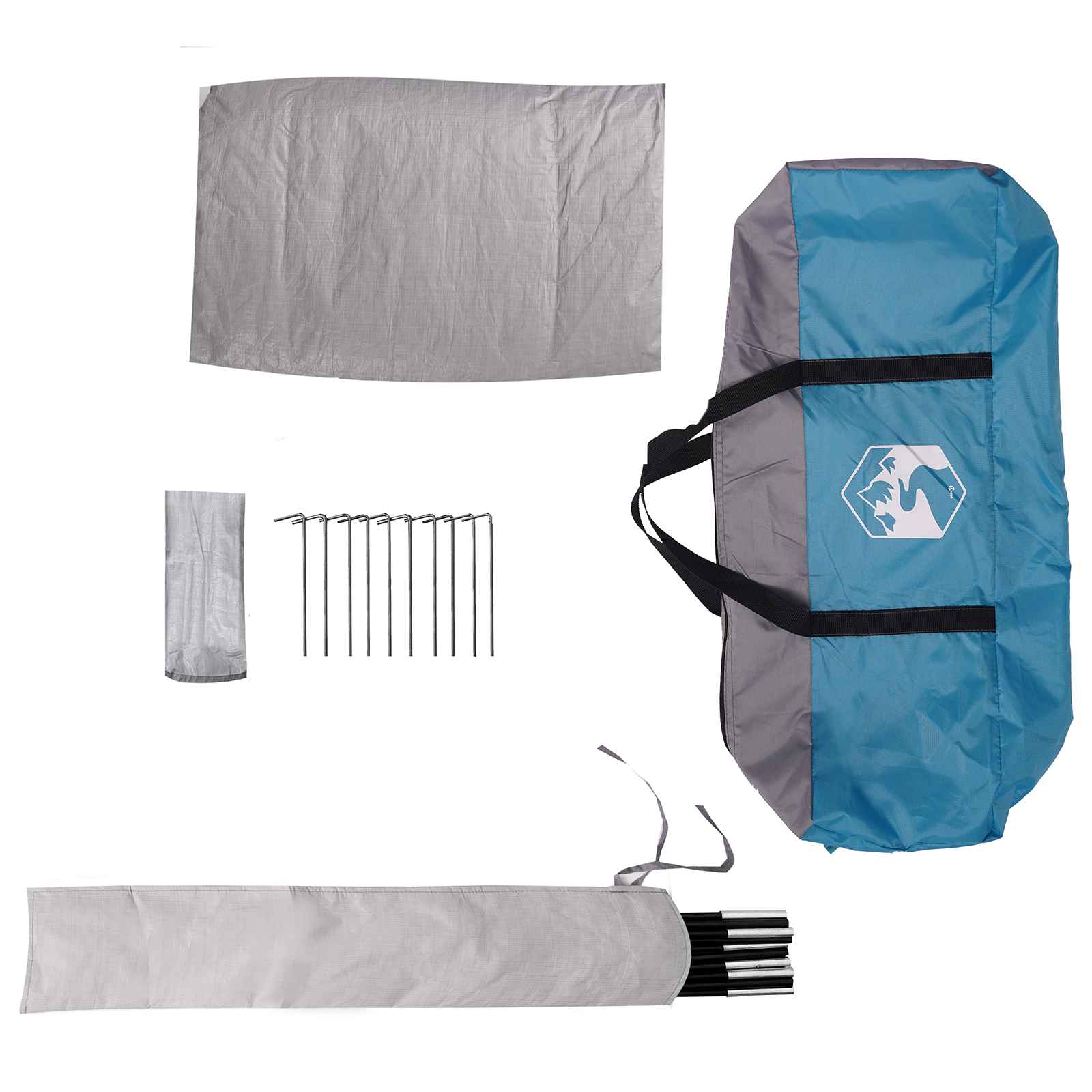 Tenda Party 10 persona Blu Poliestere 185T con rivestimento PU
