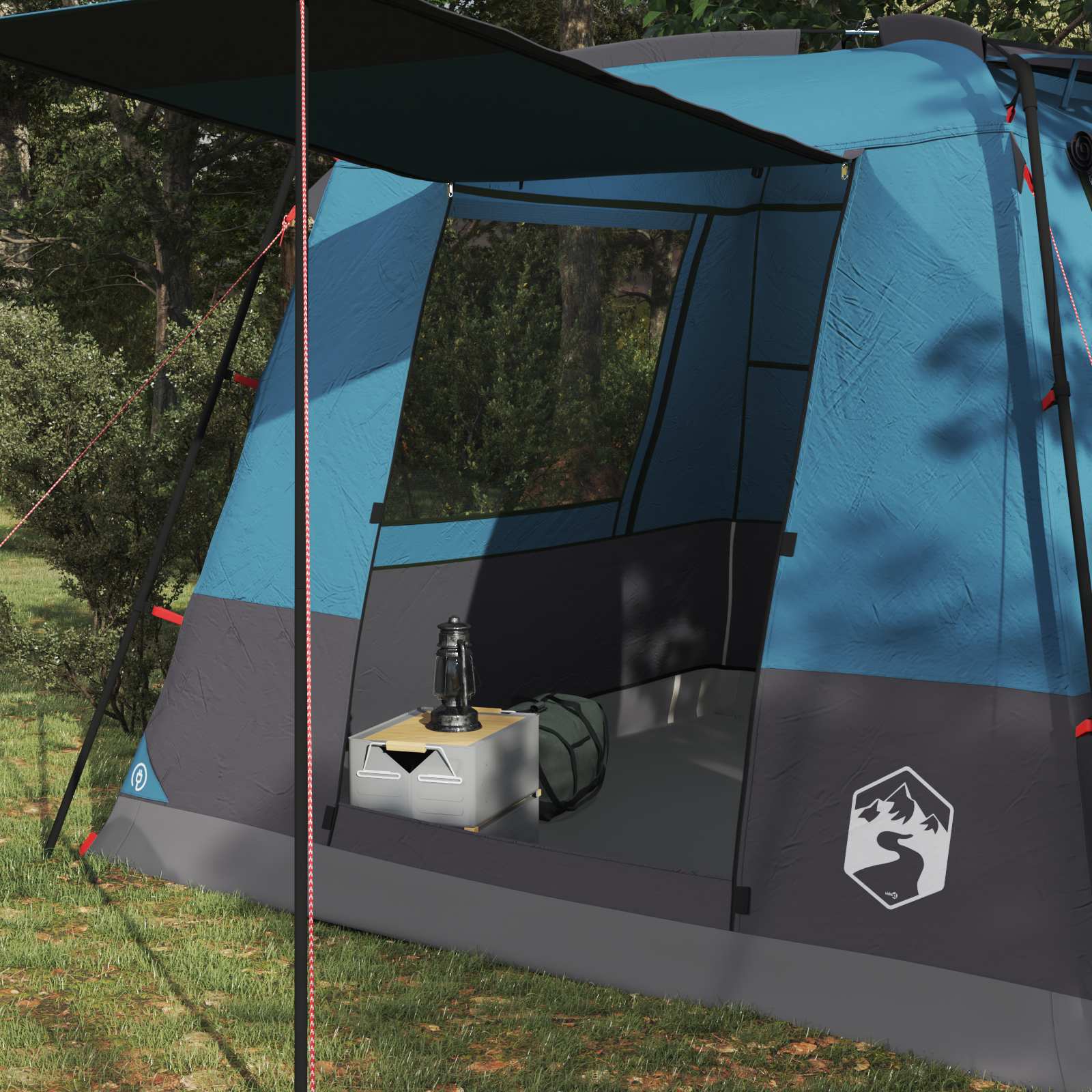 Tenda Party 10 persona Blu Poliestere 185T con rivestimento PU
