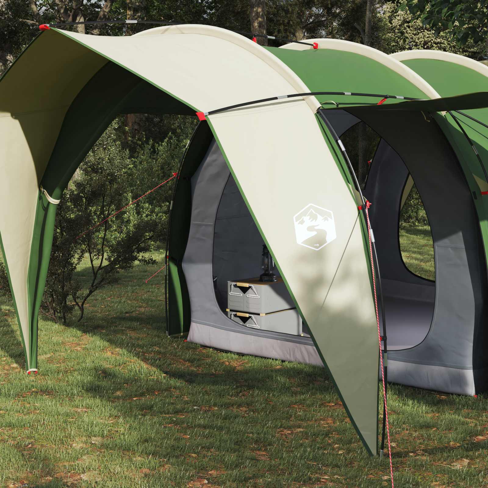 Tenda a tunnel 4 persona Verde
