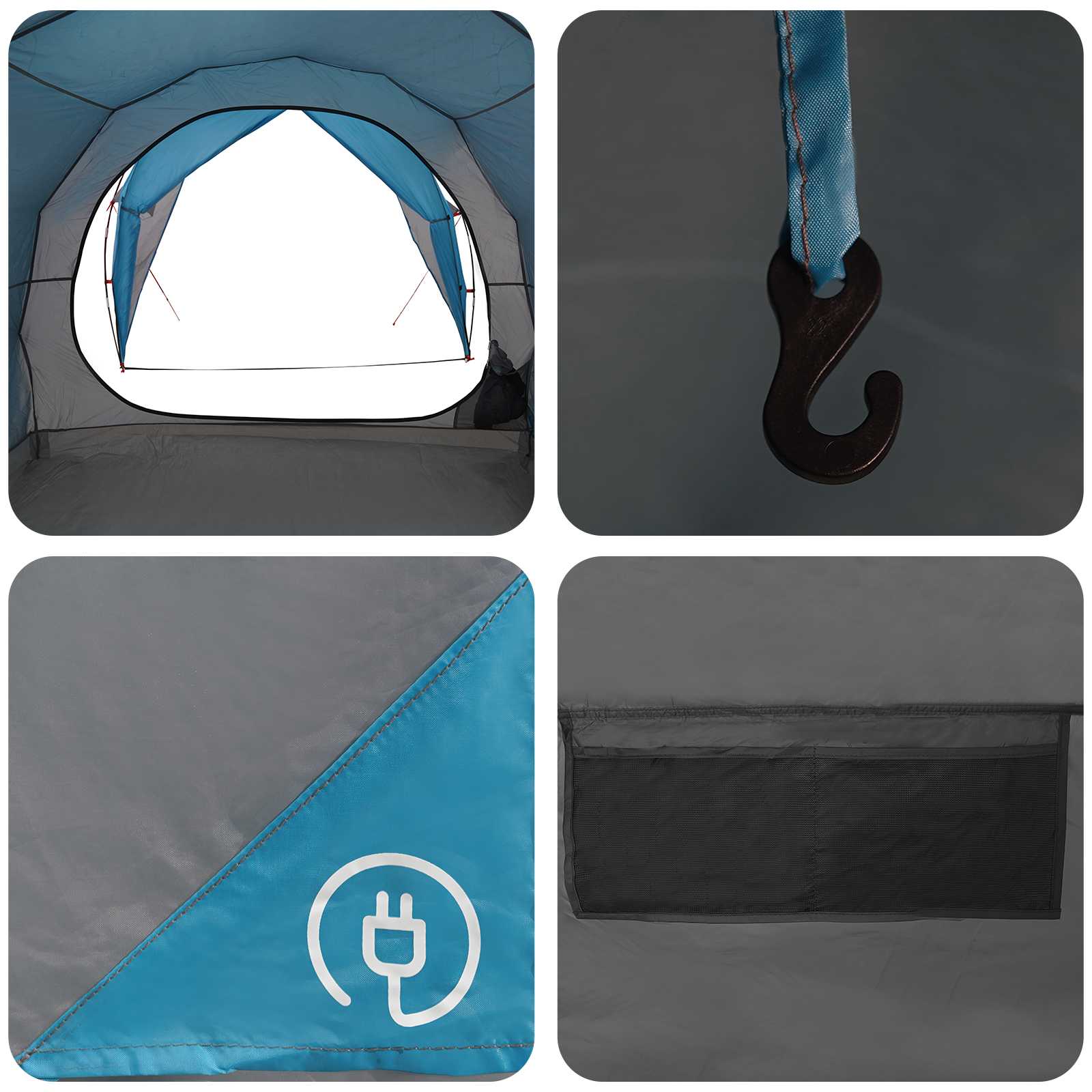 Tenda a tunnel 4 persona Blu
