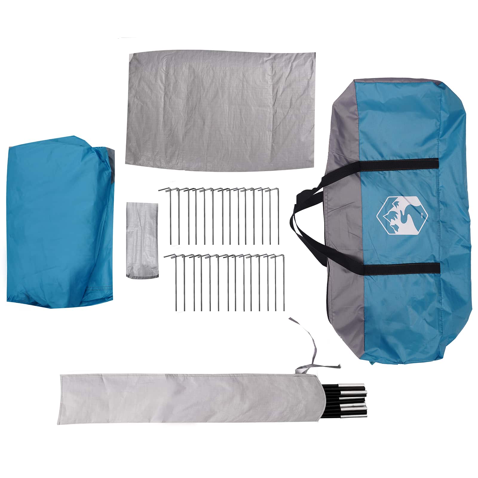 Tenda a tunnel 4 persona Blu