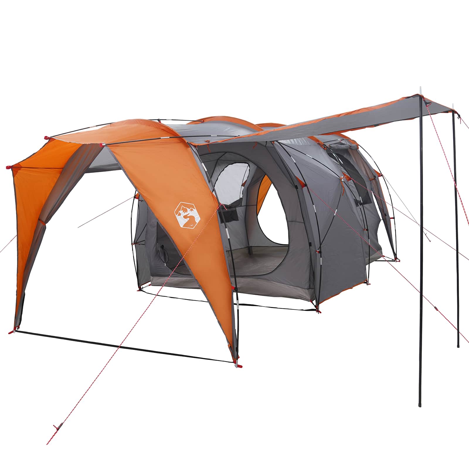 Tenda a tunnel 4 persona Grigio e arancione