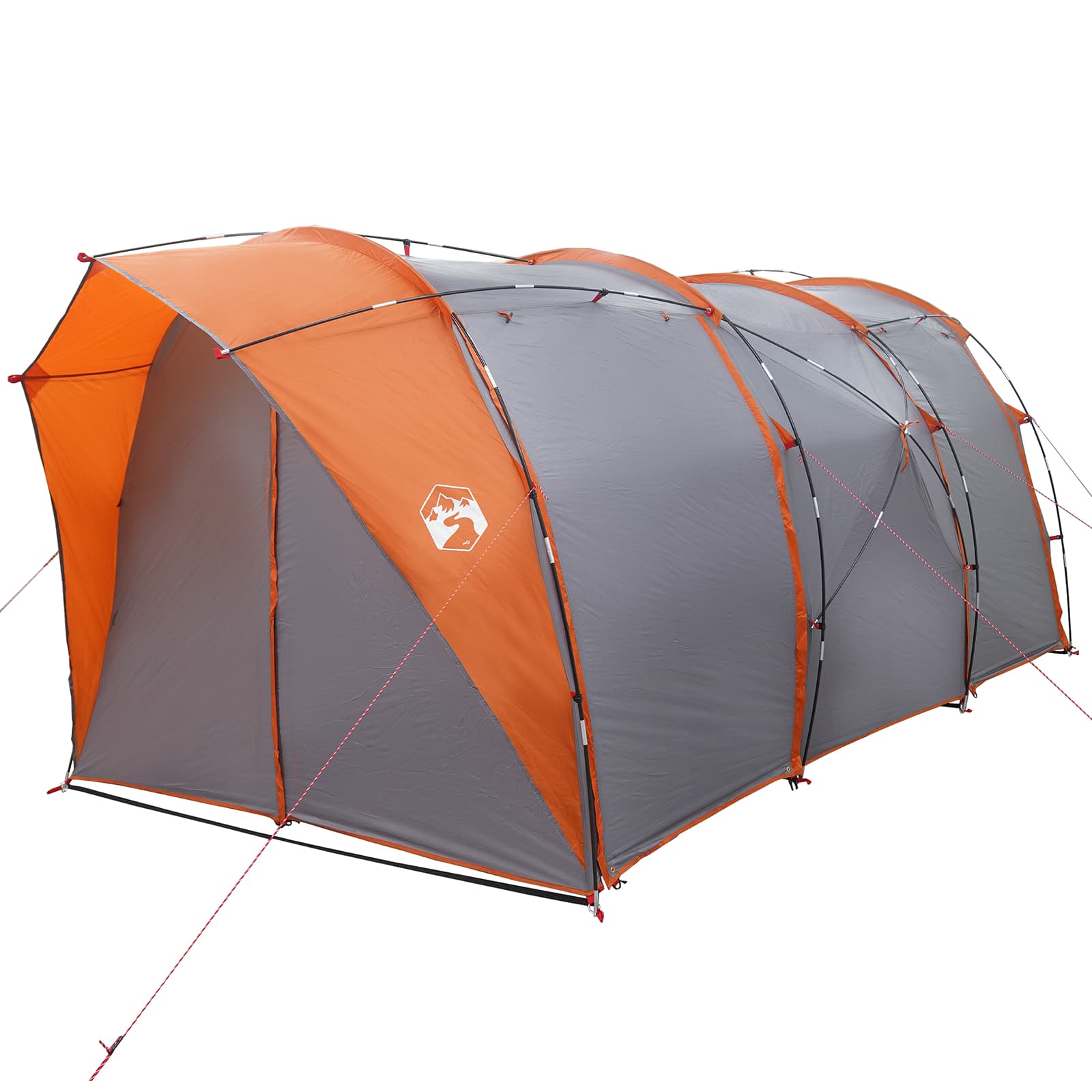 Tenda a tunnel 4 persona Grigio e arancione
