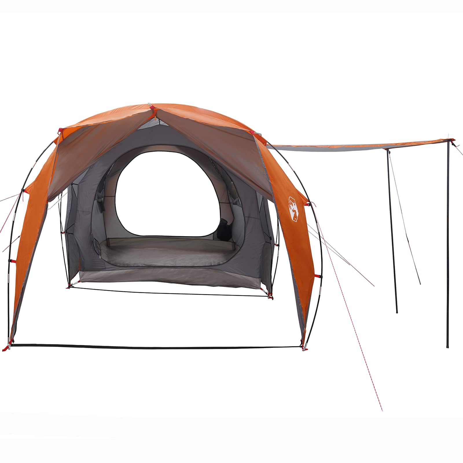 Tenda a tunnel 4 persona Grigio e arancione