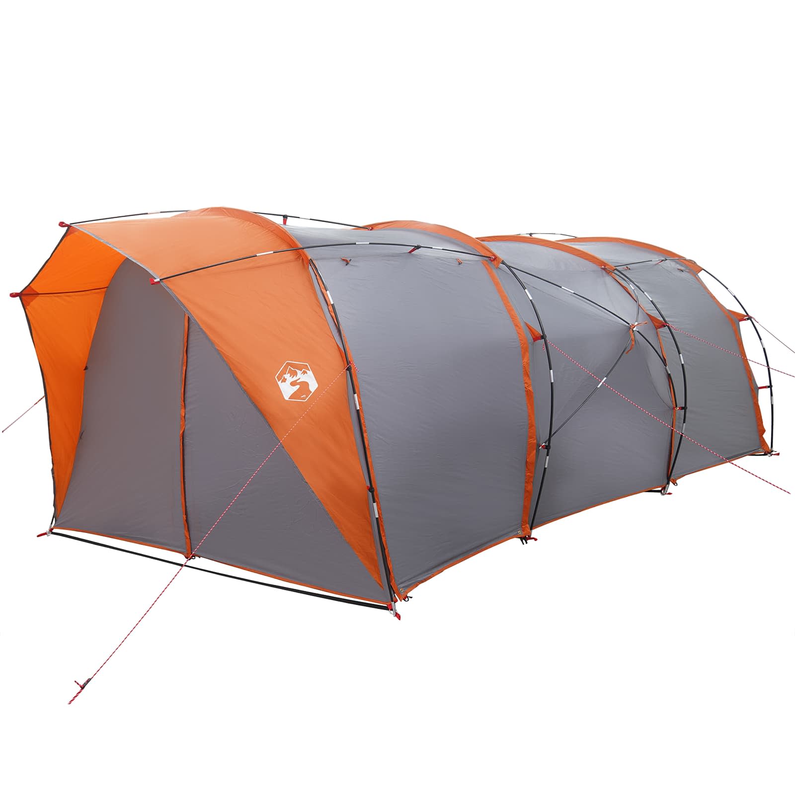 Tenda a tunnel 6 persona Grigio e arancione
