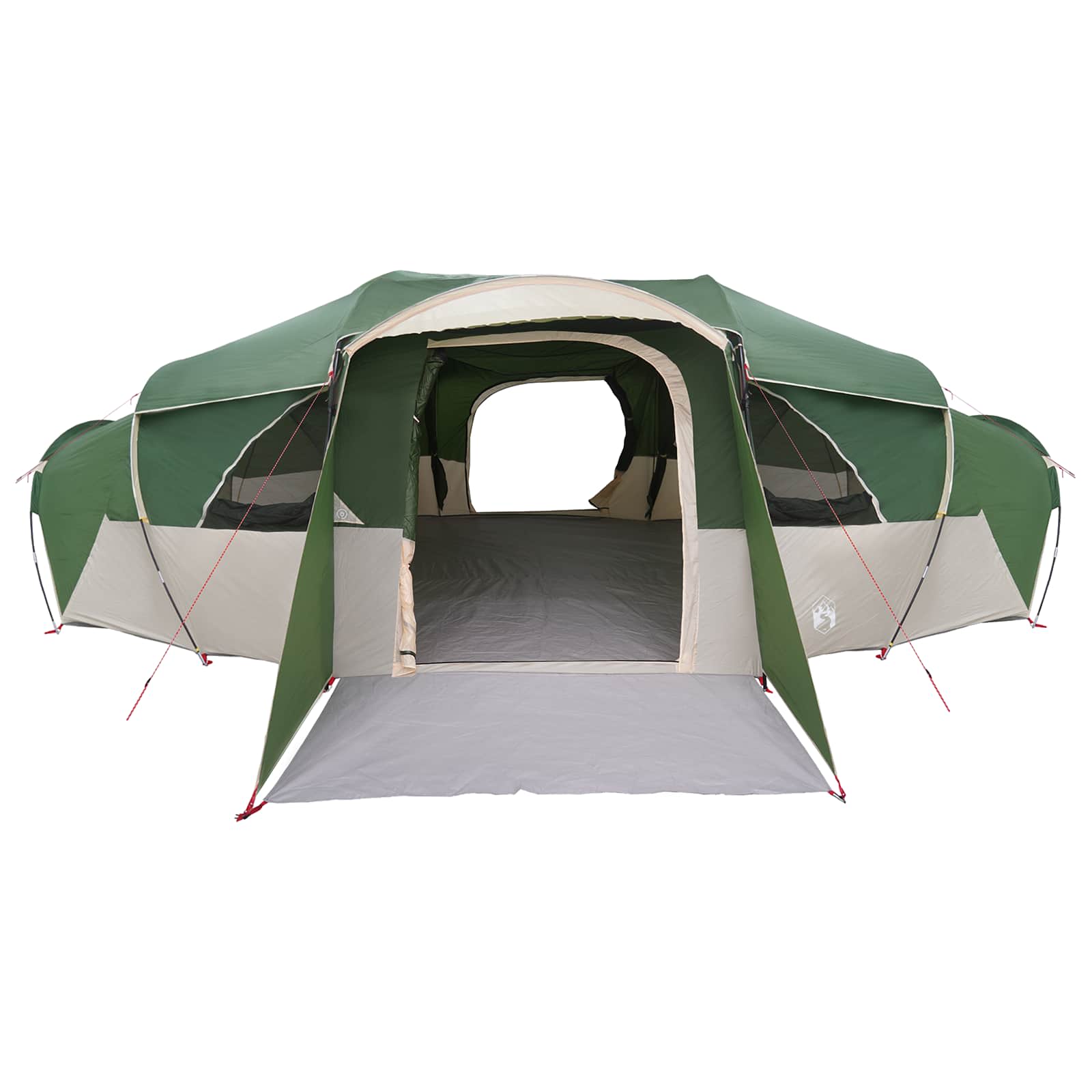 Tenda familiare con telo da pioggia resistente all'acqua Verde