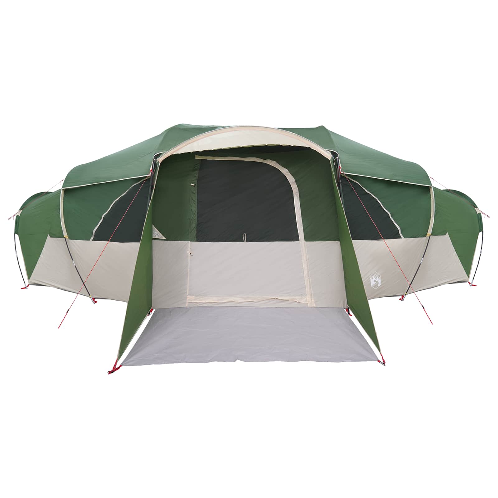 Tenda familiare con telo da pioggia resistente all'acqua Verde