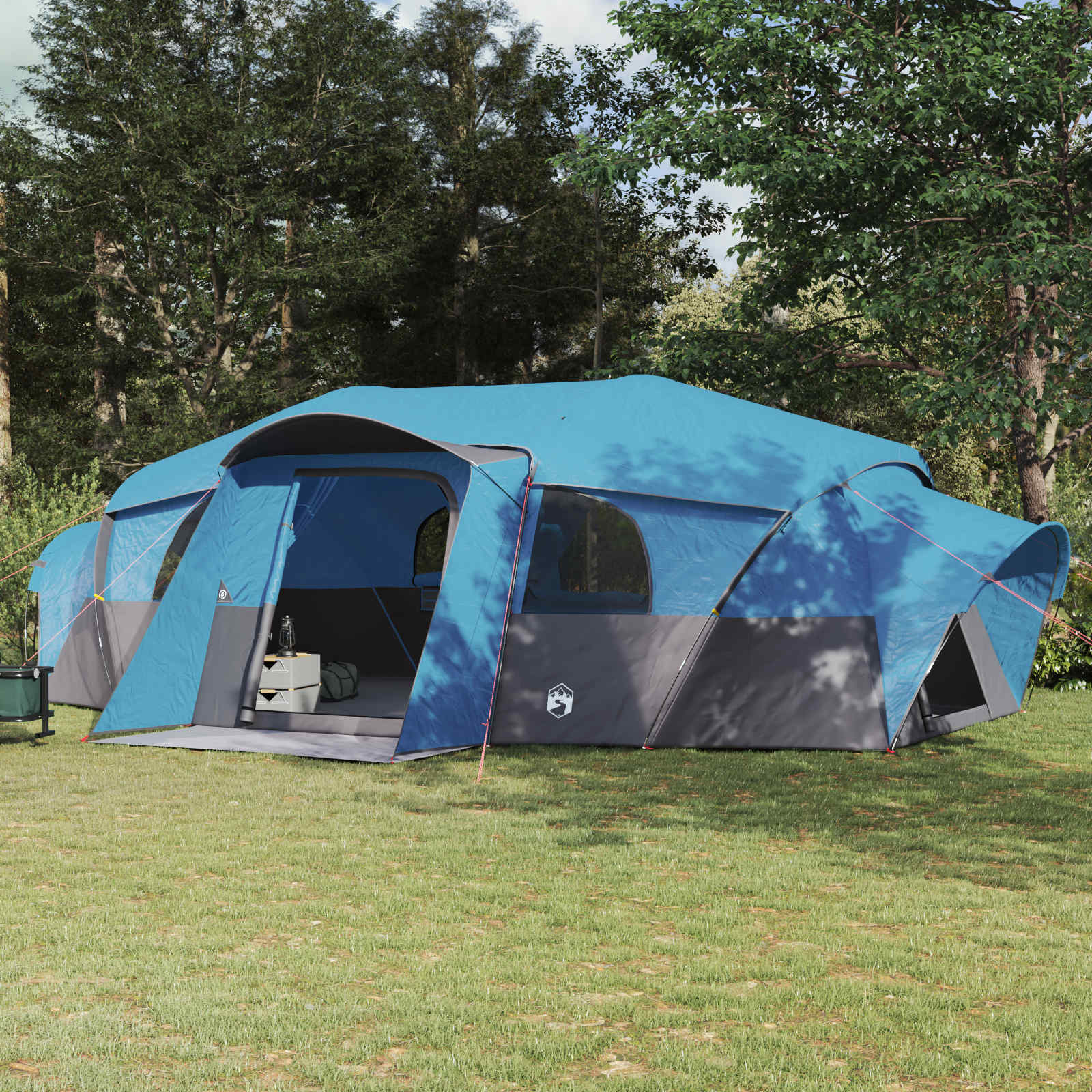 Tenda familiare con telo da pioggia resistente all'acqua