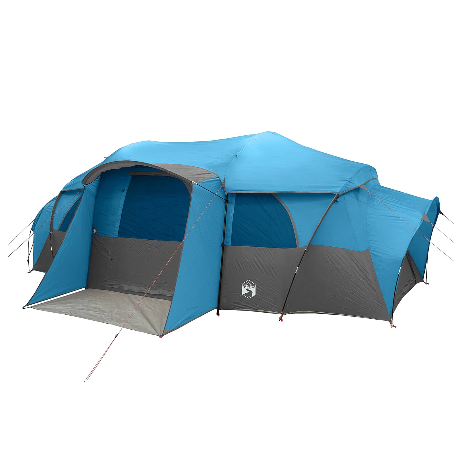 Tenda familiare con telo da pioggia resistente all'acqua
