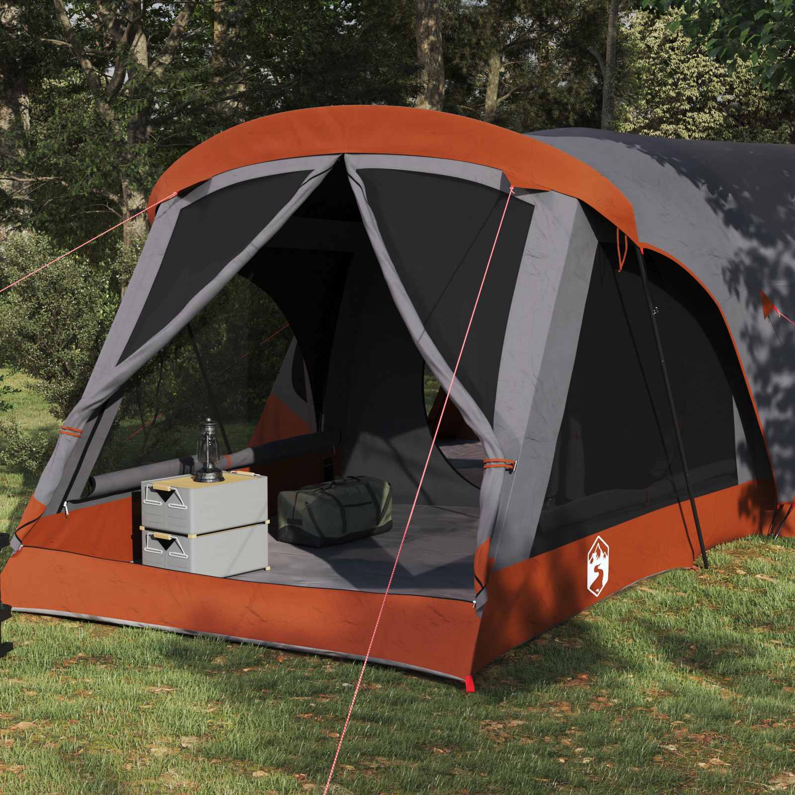 Tenda Familiare 14 persona Grigio e arancione