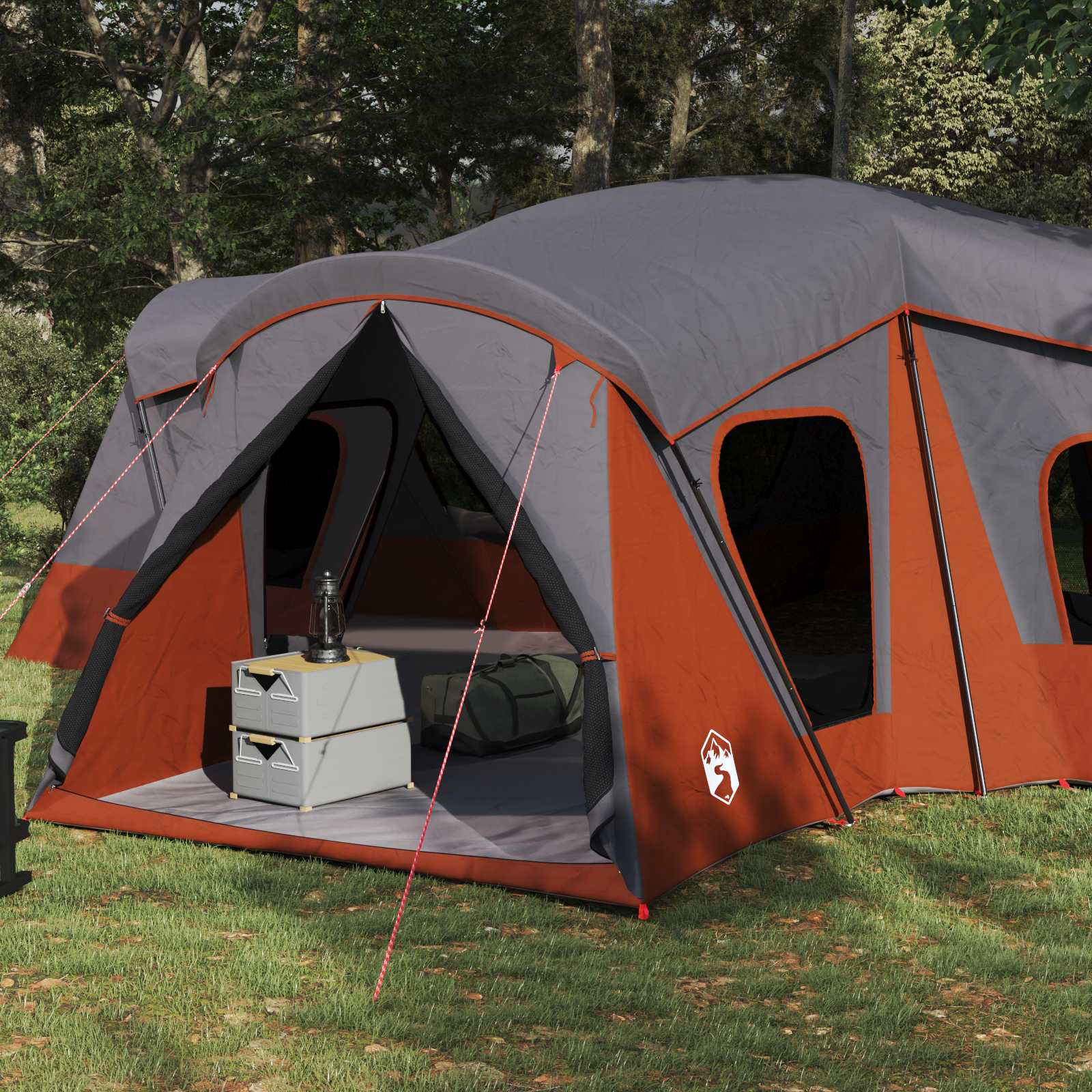 Tenda Familiare 14 persona Grigio e arancione
