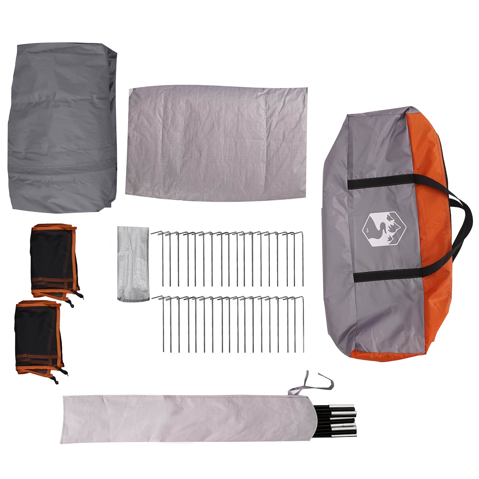 Tenda Familiare 14 persona Grigio e arancione