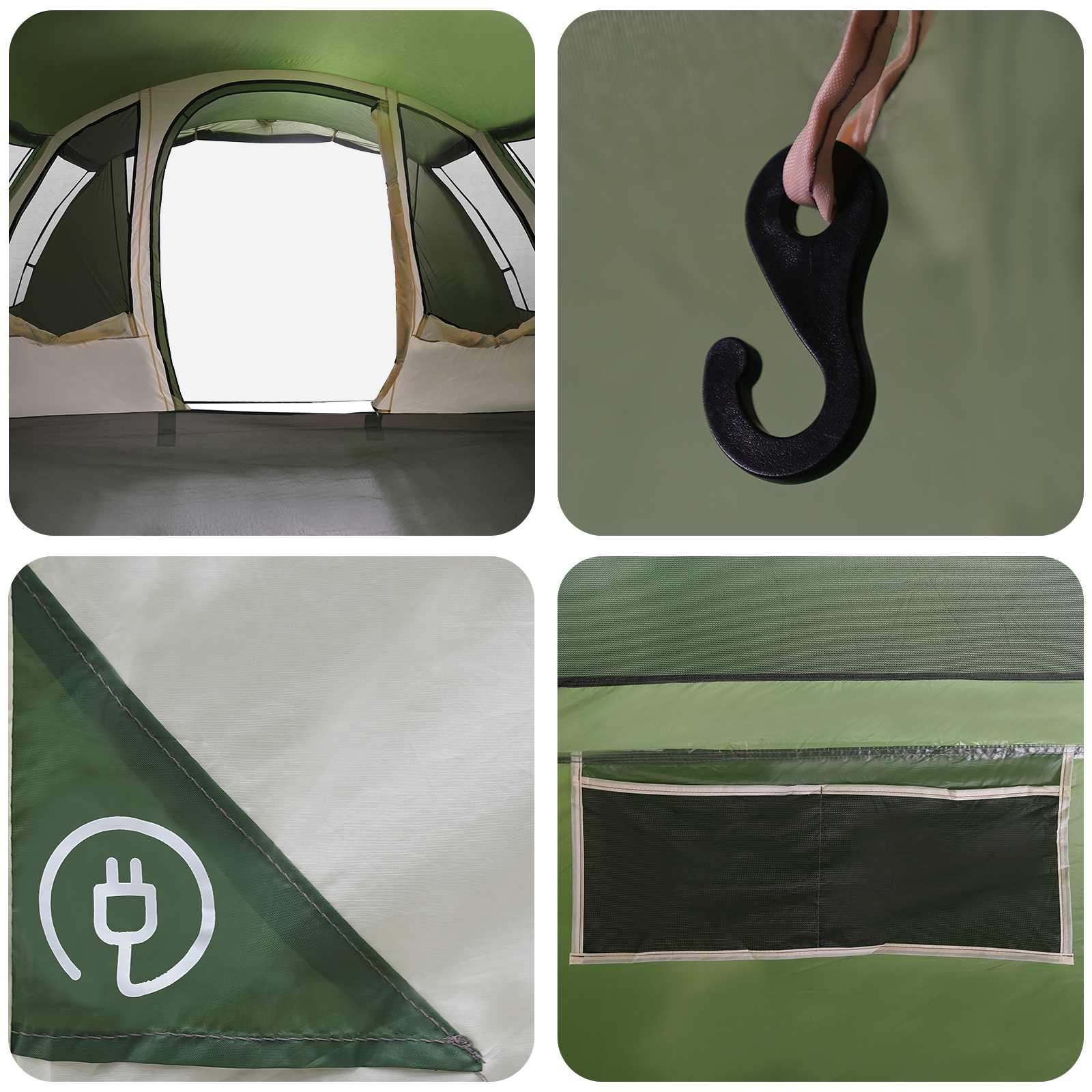 Tenda a tunnel Verde 675 x 392 x 210 cm