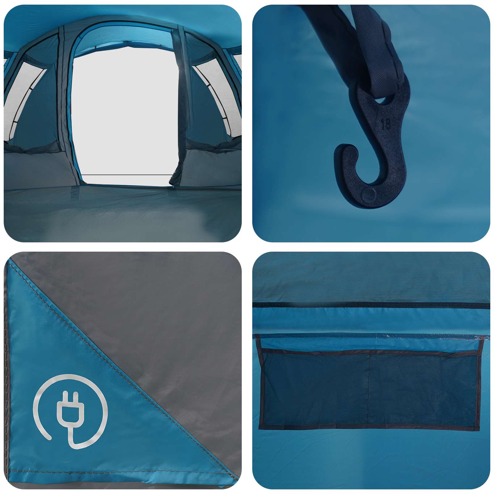 Tenda a tunnel Blu 675 x 392 x 210 cm